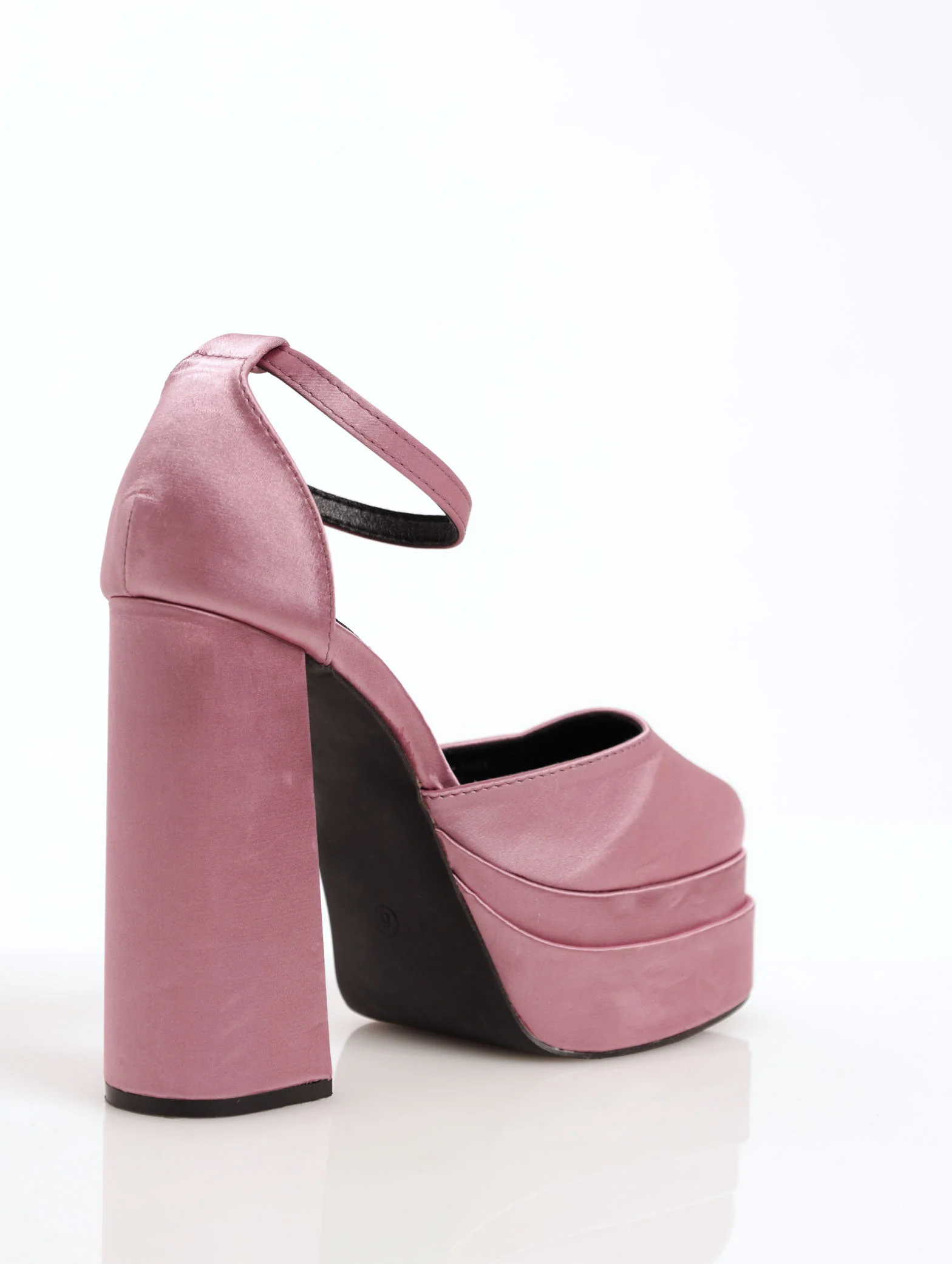 Mary Jane Double Platform Hi-Block Heel - Mauve - Image 4