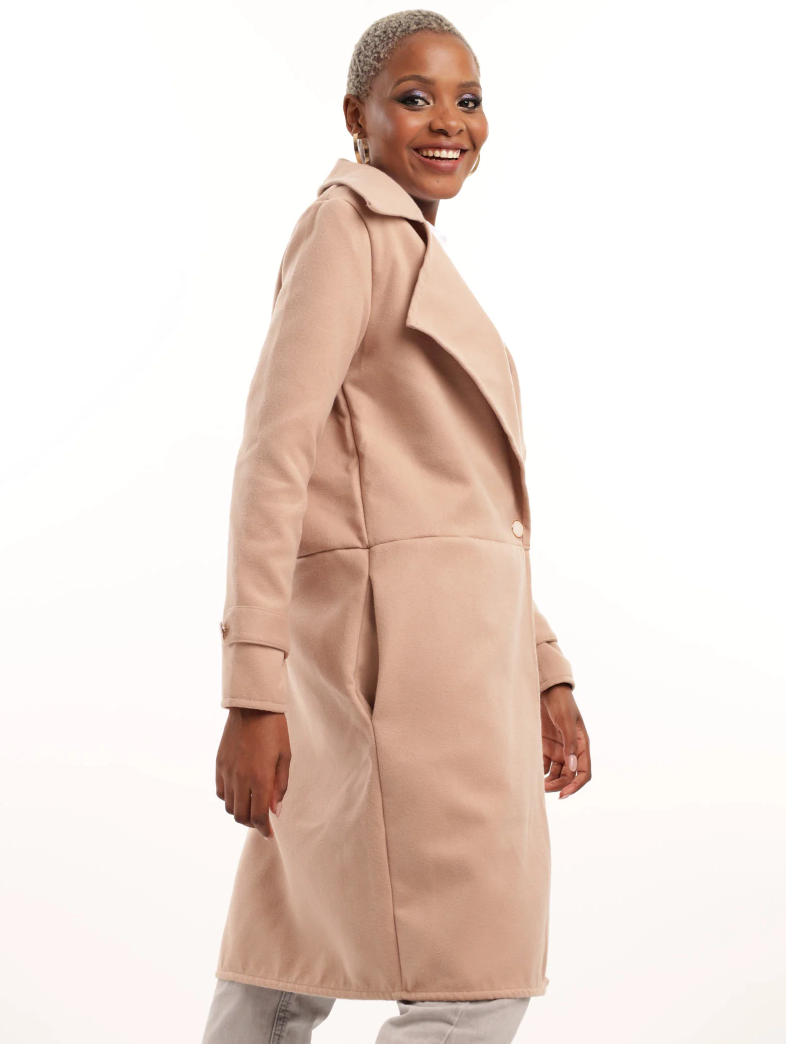 Melton Unlined Jacket - Caramel - Image 3