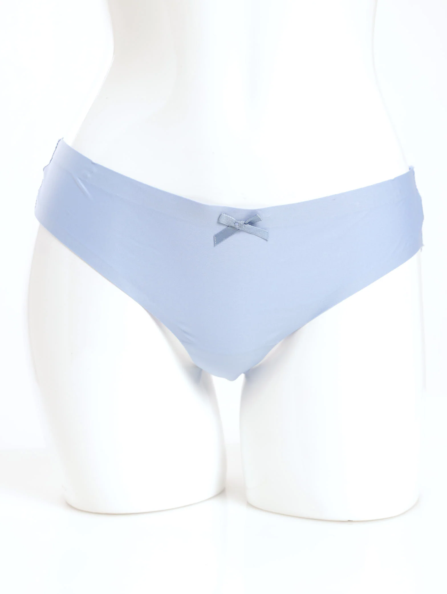 Microfibre Bonded Brazilian Panty - Light Blue