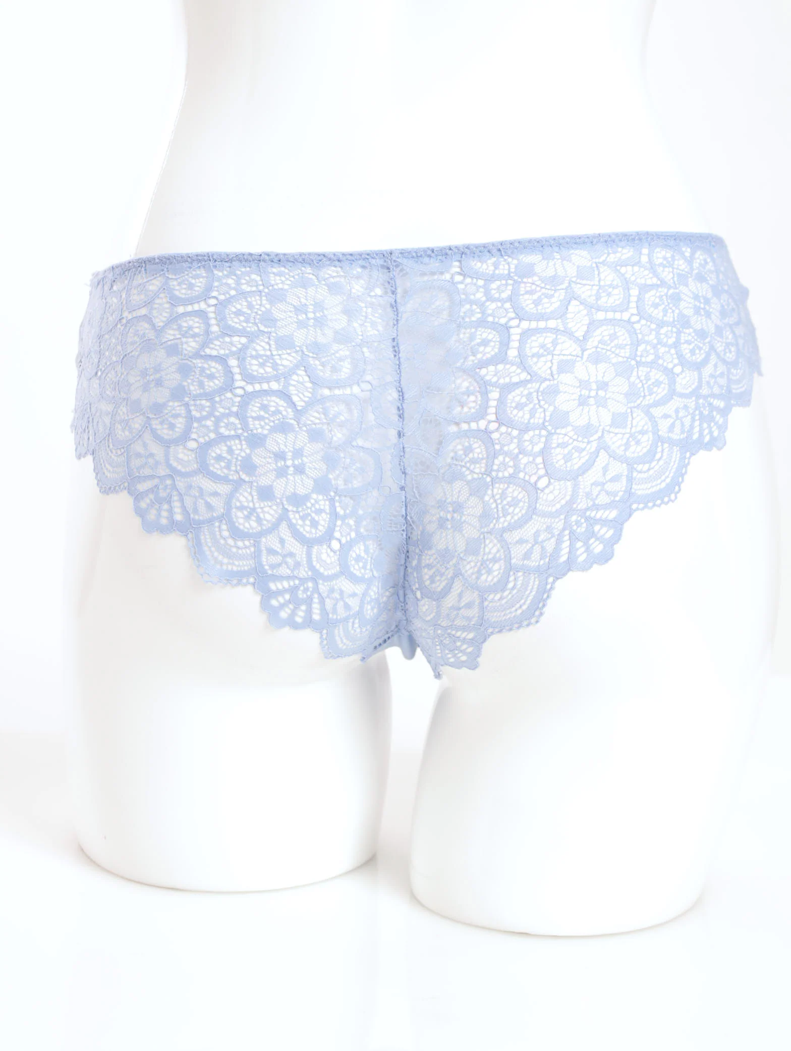 Microfibre Bonded Brazilian Panty - Light Blue - Image 2