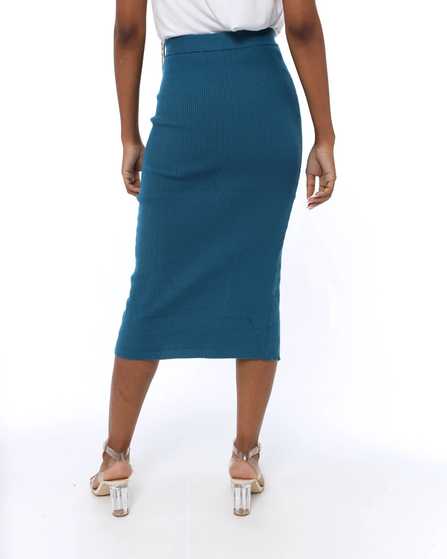 Midi Pencil Knitwear Skirt Set - Image 4