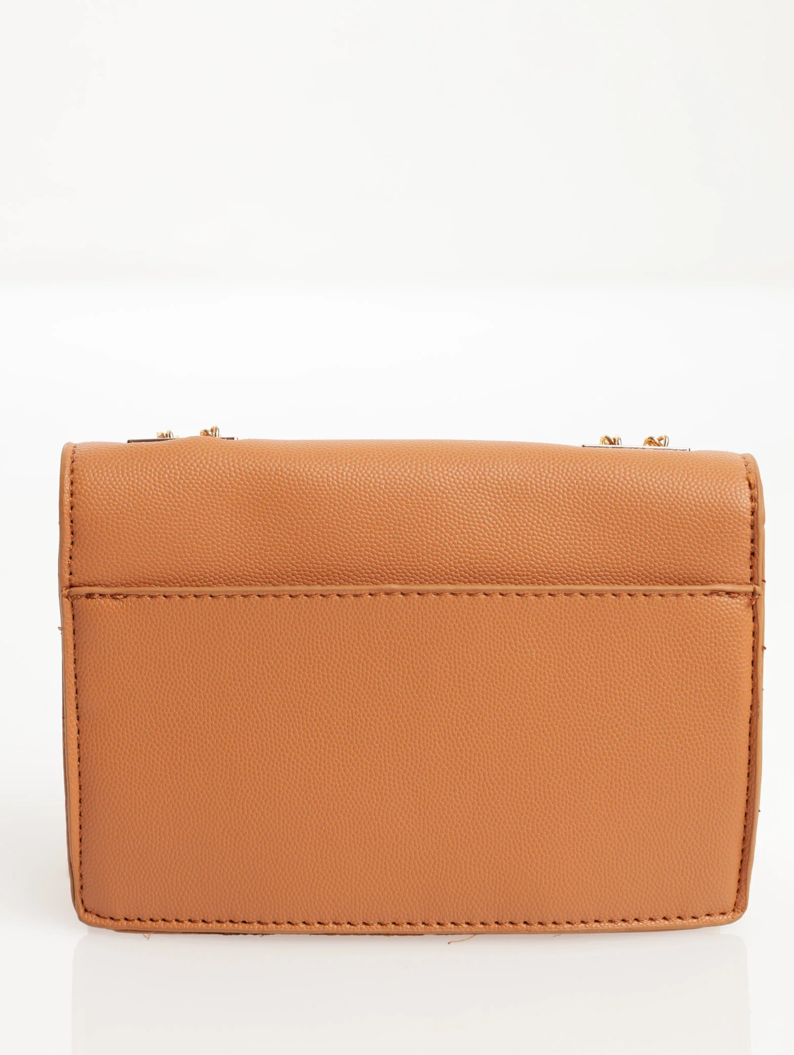 Mini Compartment Clasp Satchel Bag - Camel - Image 3