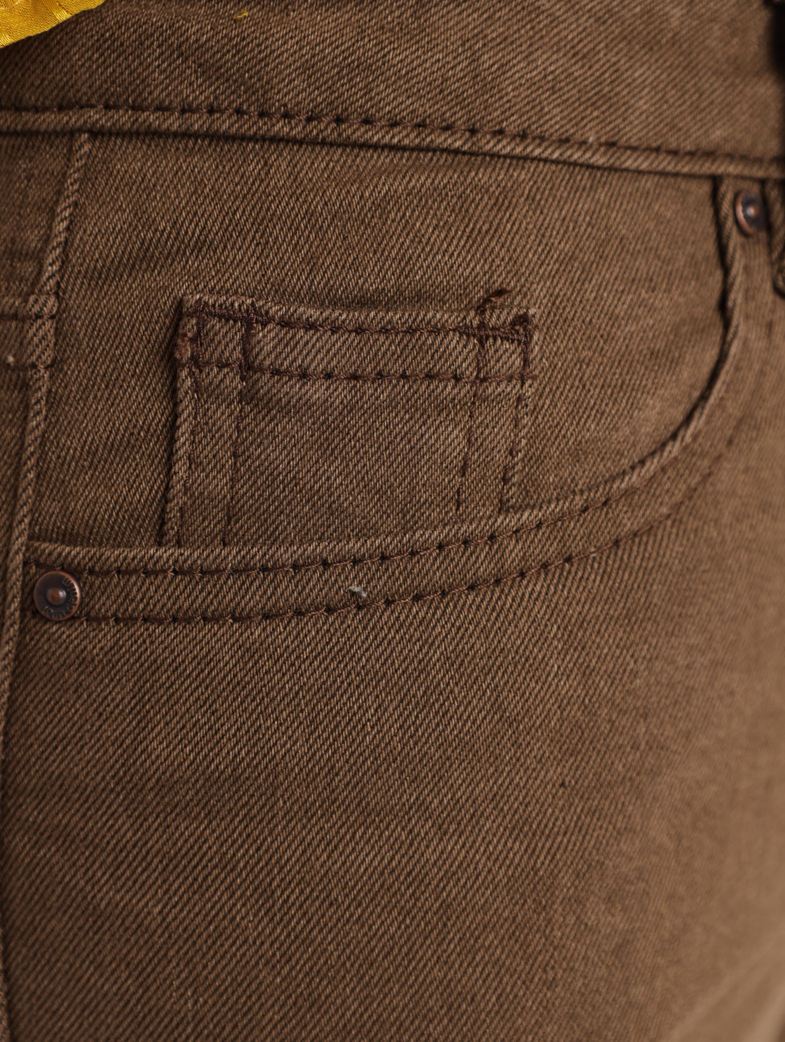 Mocha Split Hem Flareleg Denim Jean - Image 5