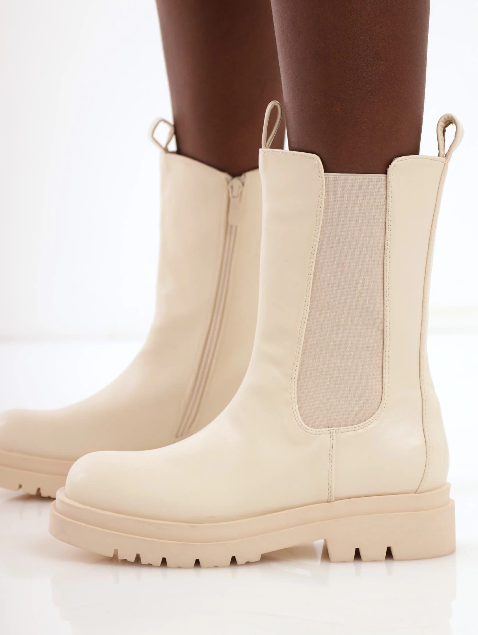 Mono Cleated Chelsea Boot - Natural - Image 2
