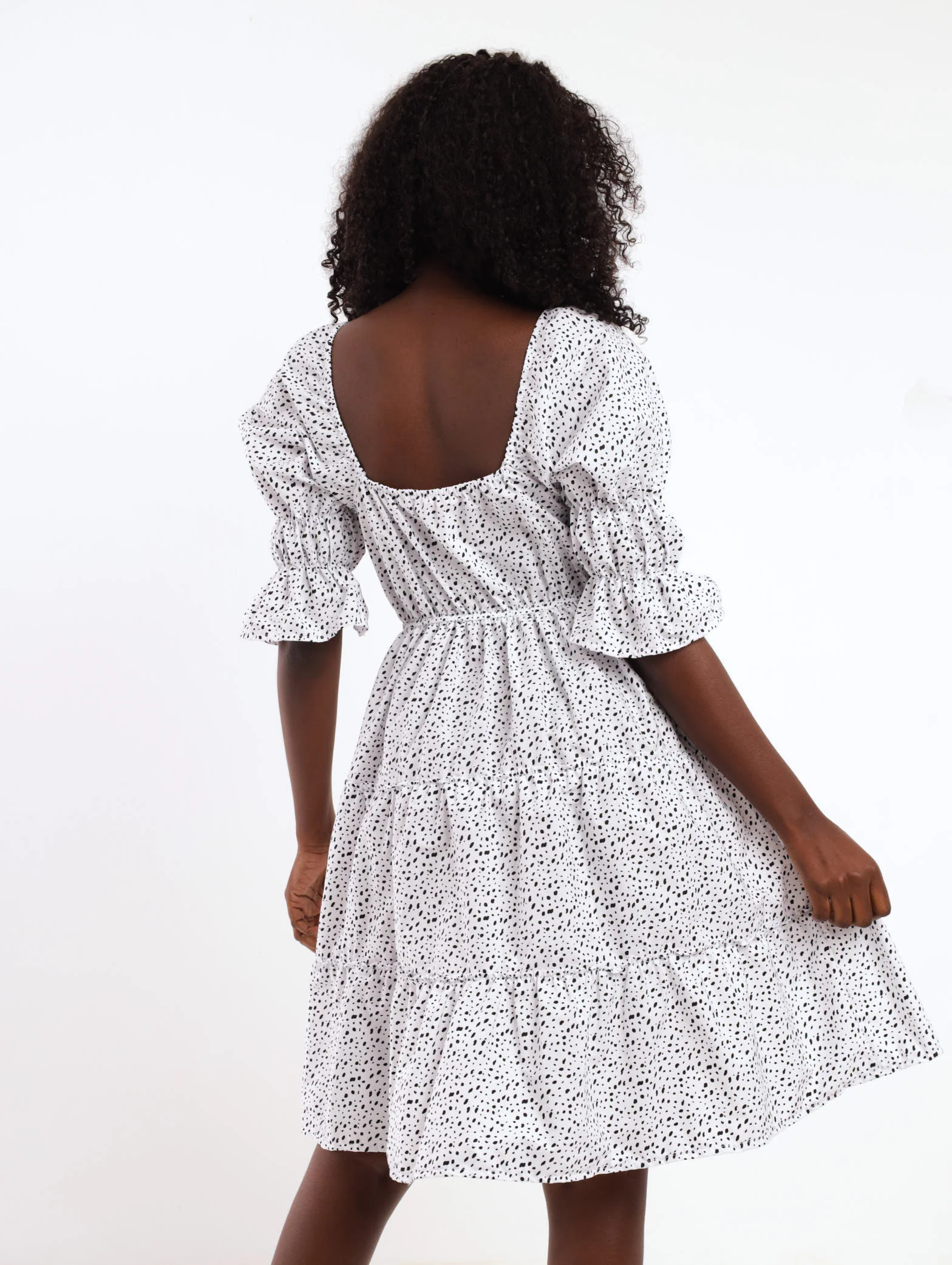 Off Should Tiered Mini Dress - Image 4