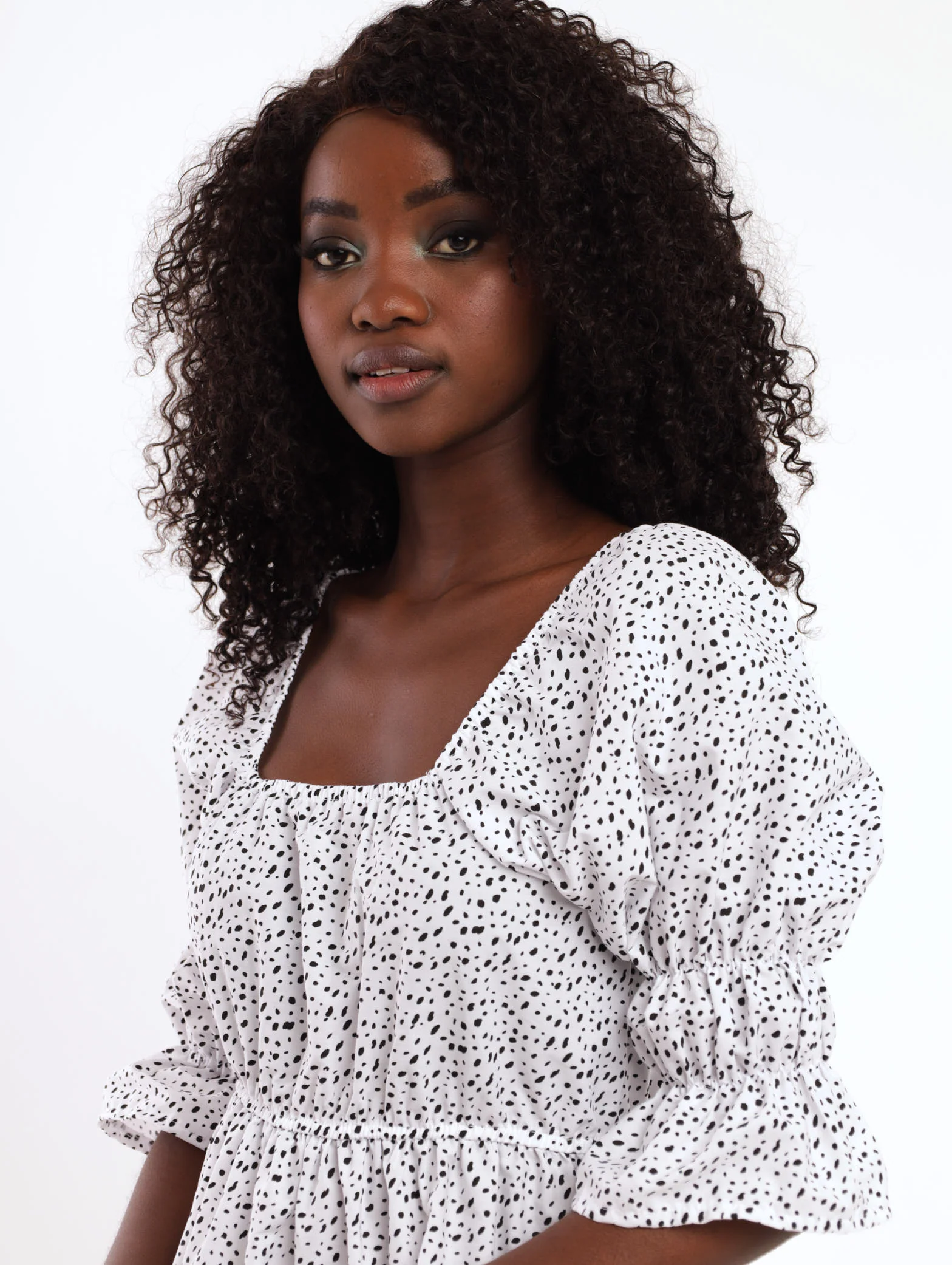 Off Should Tiered Mini Dress - Image 5