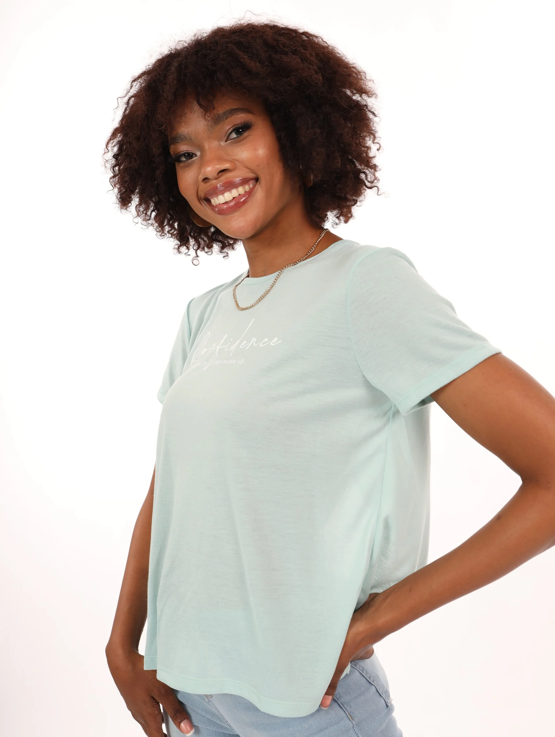 Open Back Print Top - Seafoam - Image 3