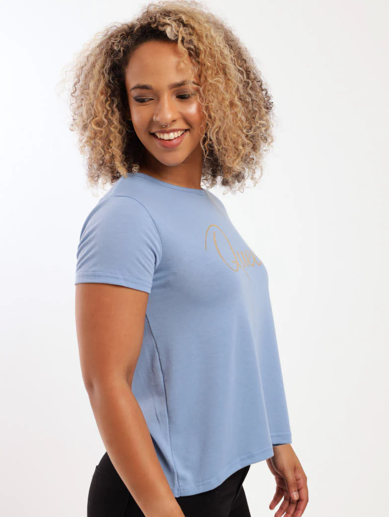 Open Back Tee - Blue - Image 2