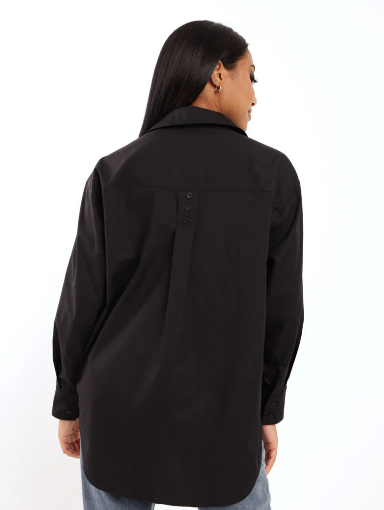 Oversized Shirt - Black - Image 3