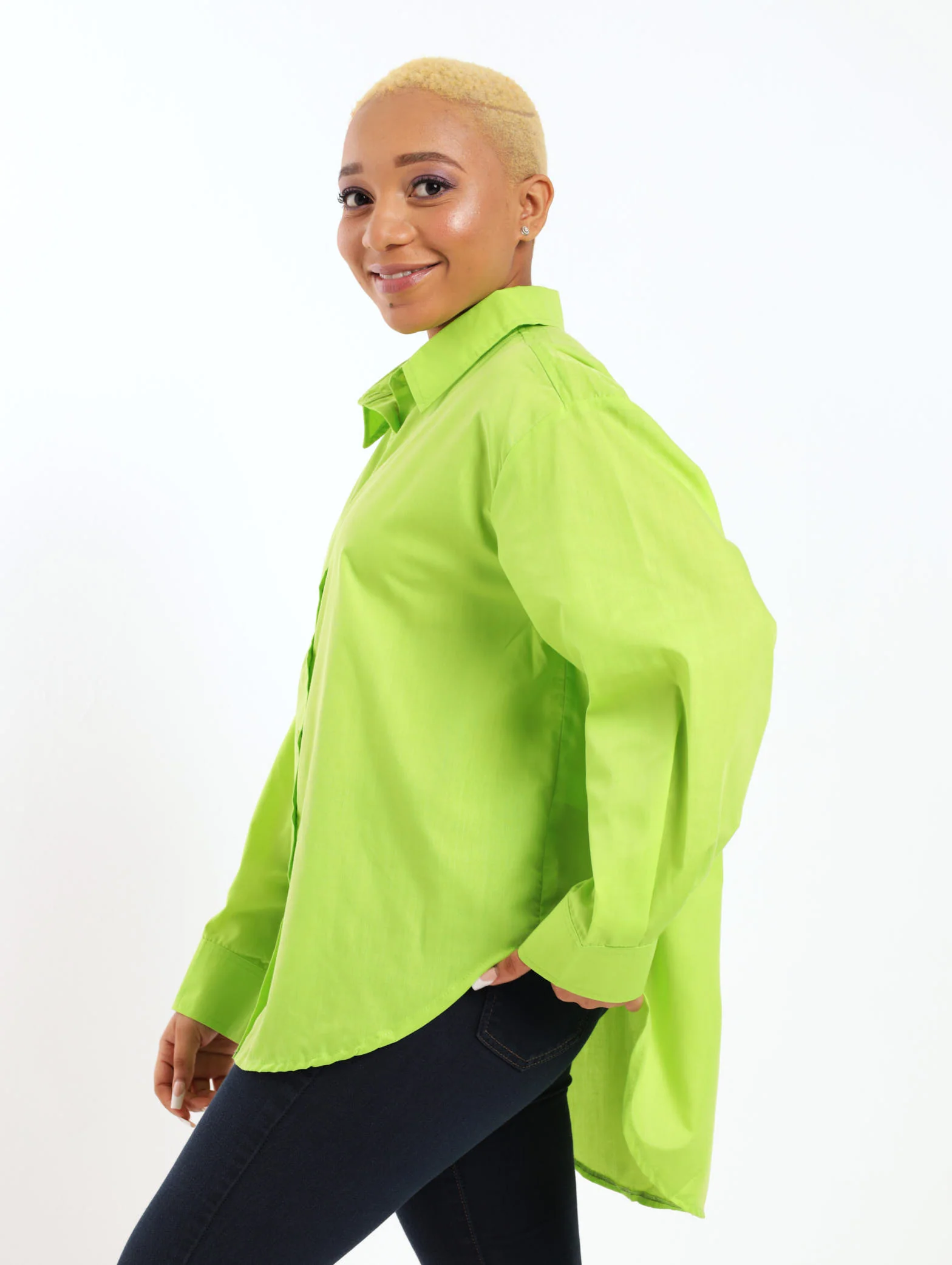 Oversized Shirt - Green - Image 3