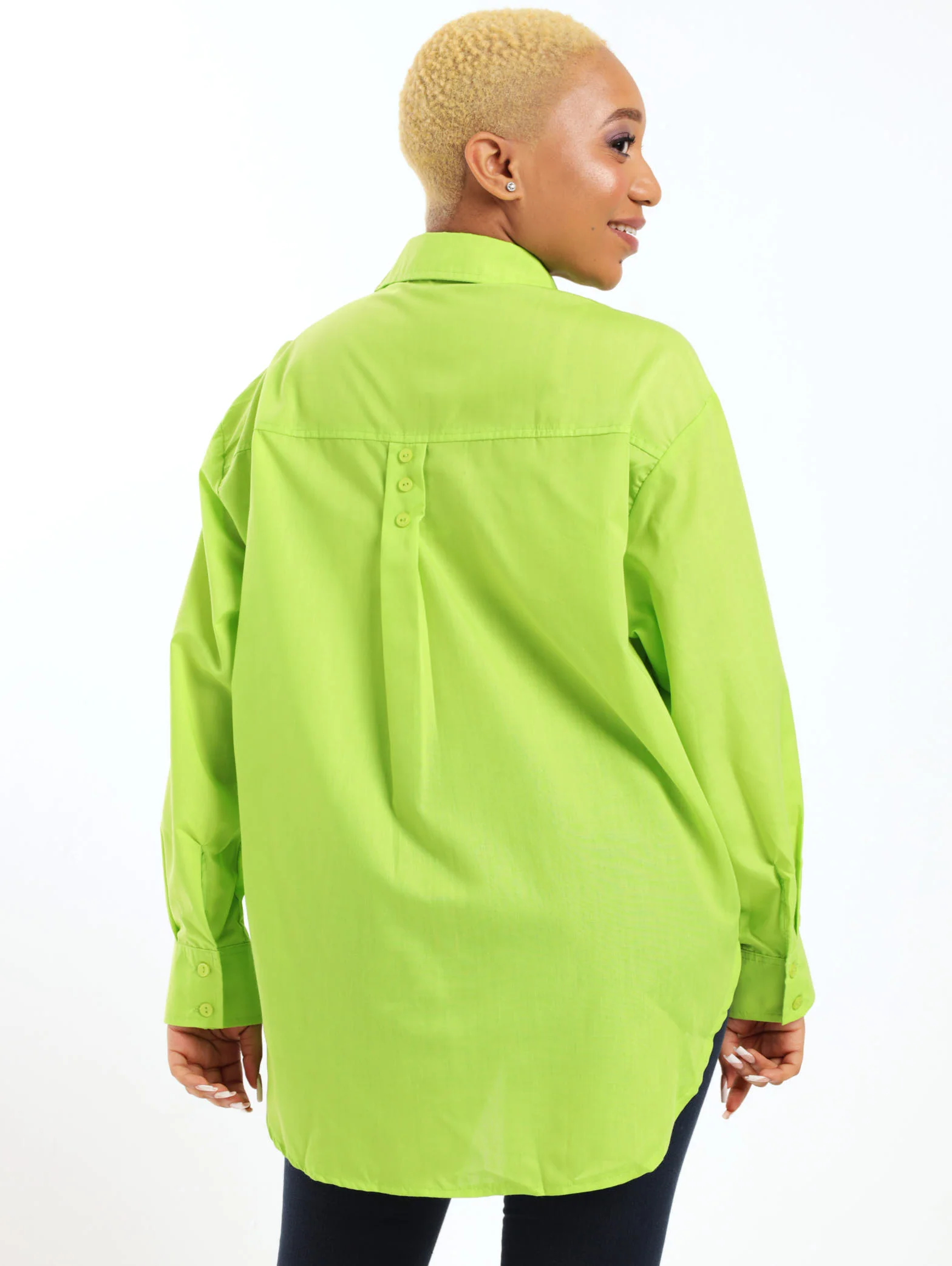 Oversized Shirt - Green - Image 4