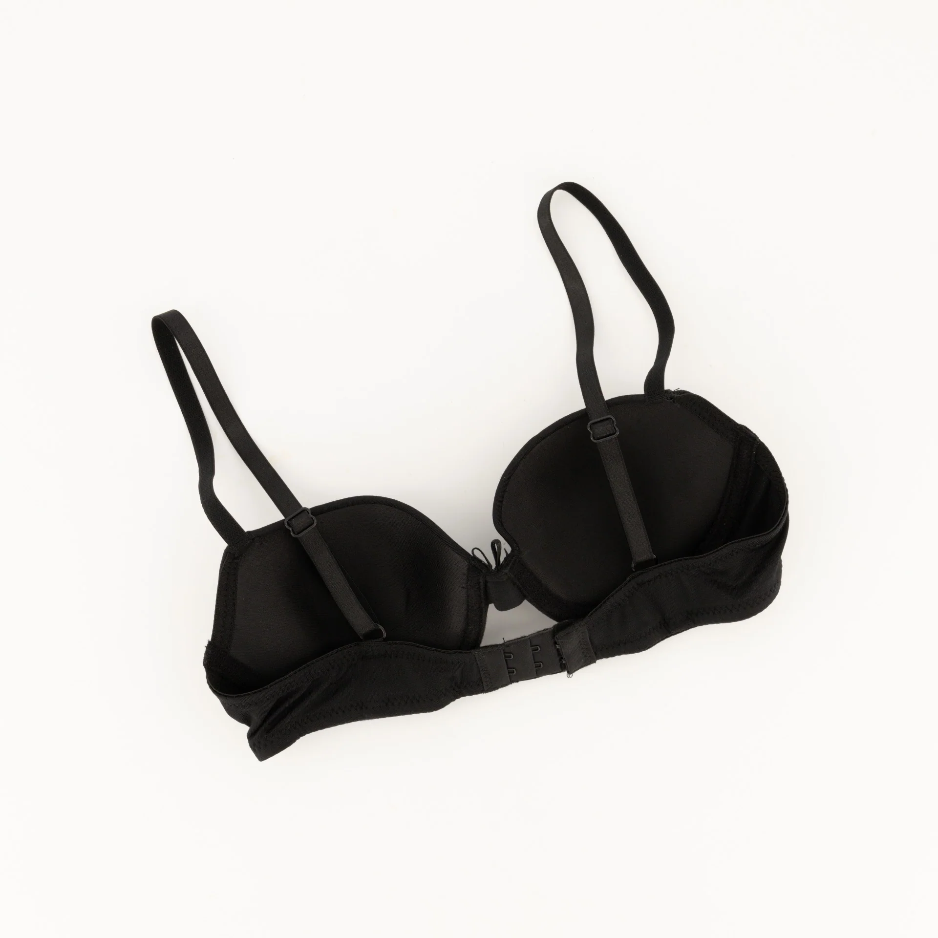 Padded Microfibre T-Shirt Bra - Black - Image 2