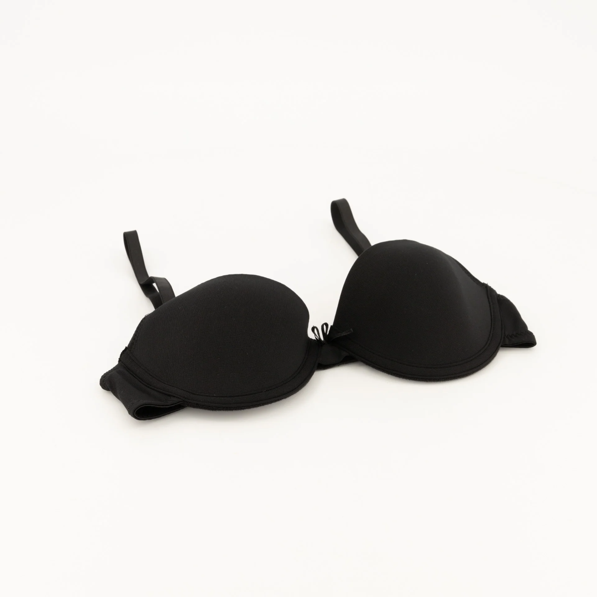 Padded Microfibre T-Shirt Bra - Black - Image 3