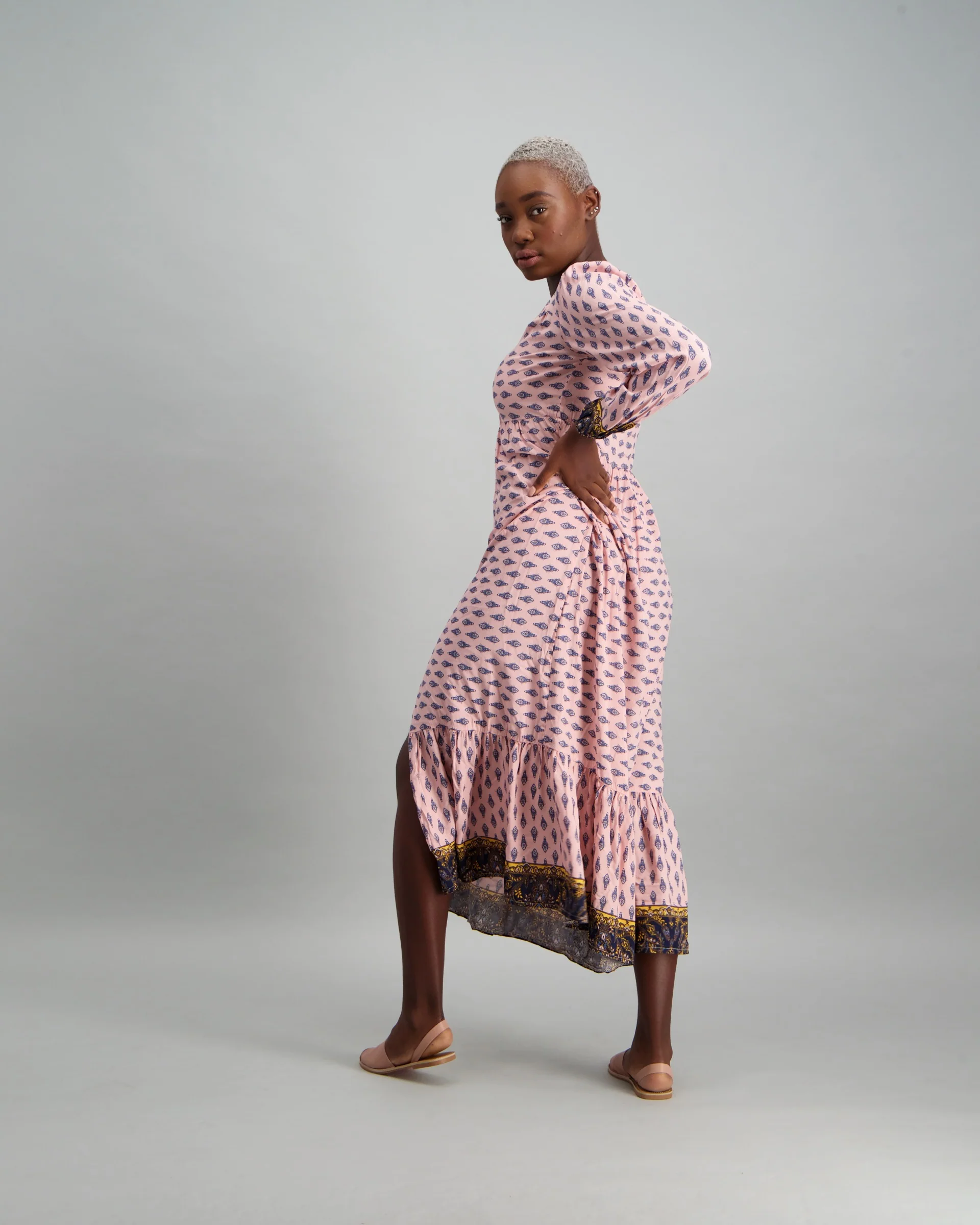 Paisley Border Maxi Dress - Multi - Image 3