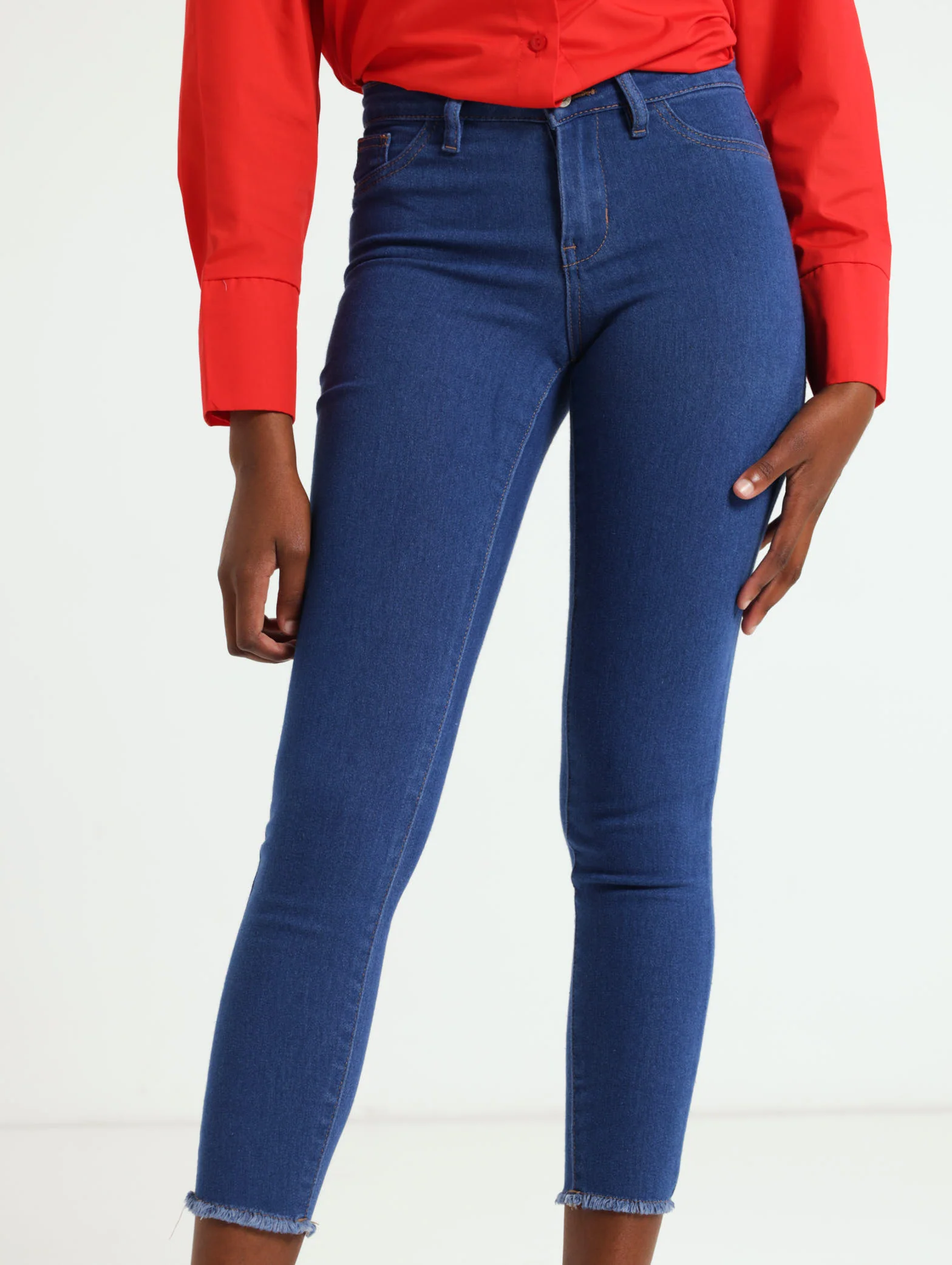 Periwinkle Ankle Grazer Skinny Jean - Blue