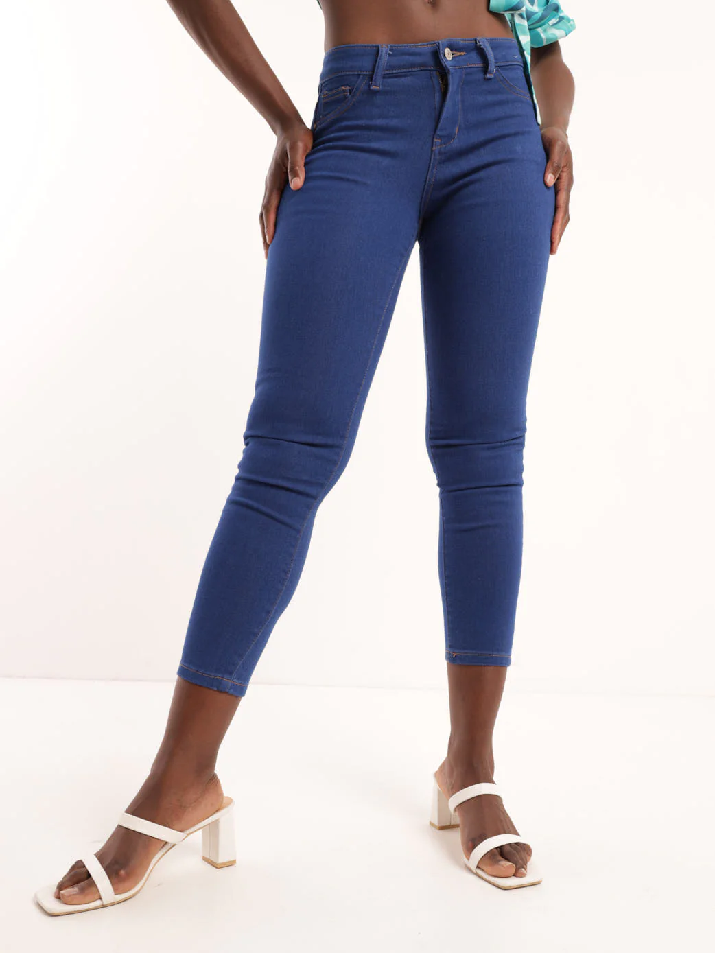 Periwinkle Ankle Grazer Skinny Jean