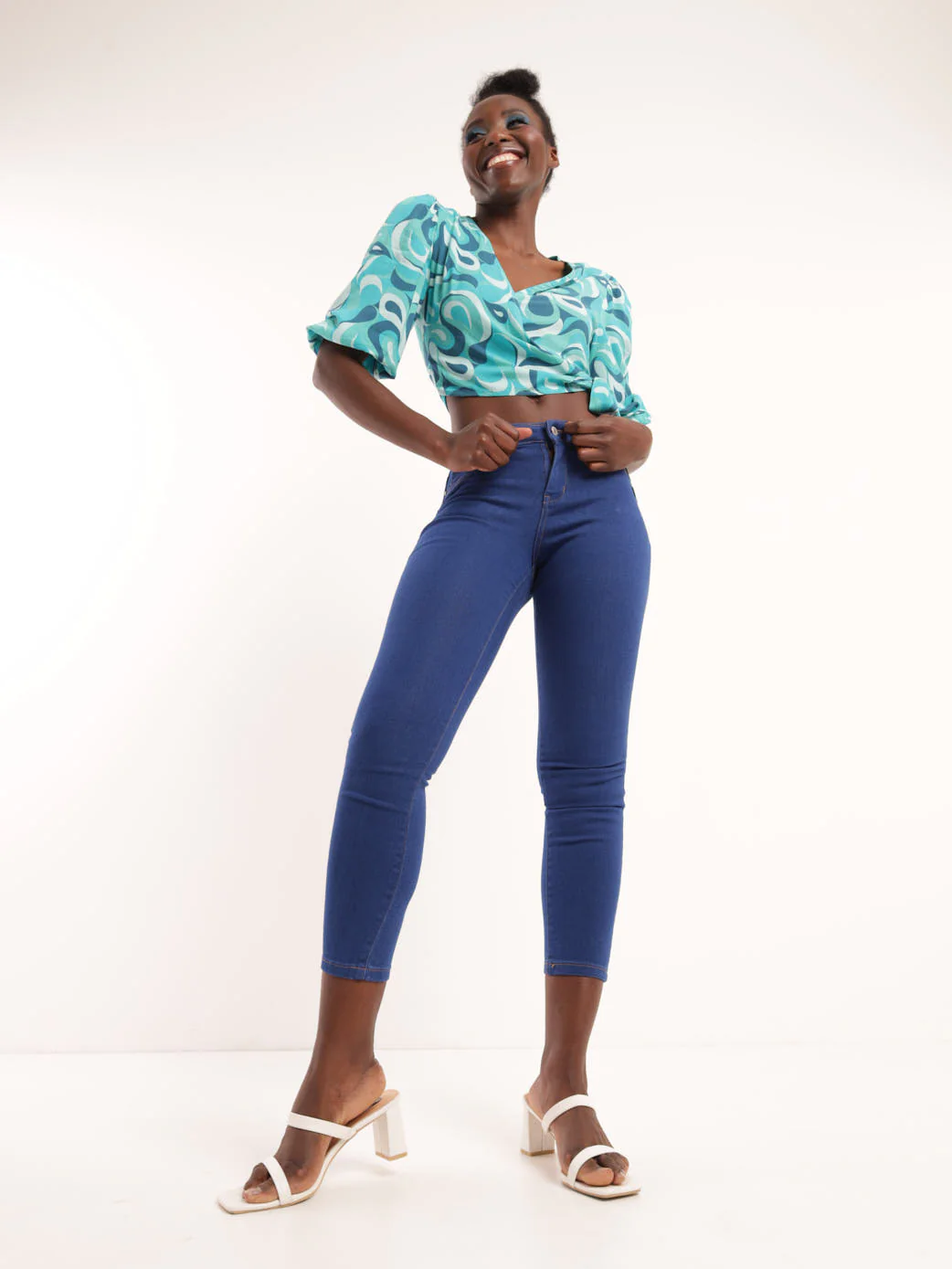 Periwinkle Ankle Grazer Skinny Jean - Image 2