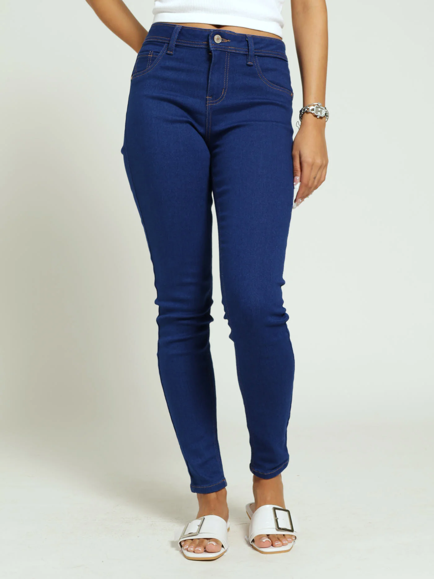 Periwinkle Regular Rise Push-Up Jean - Denim