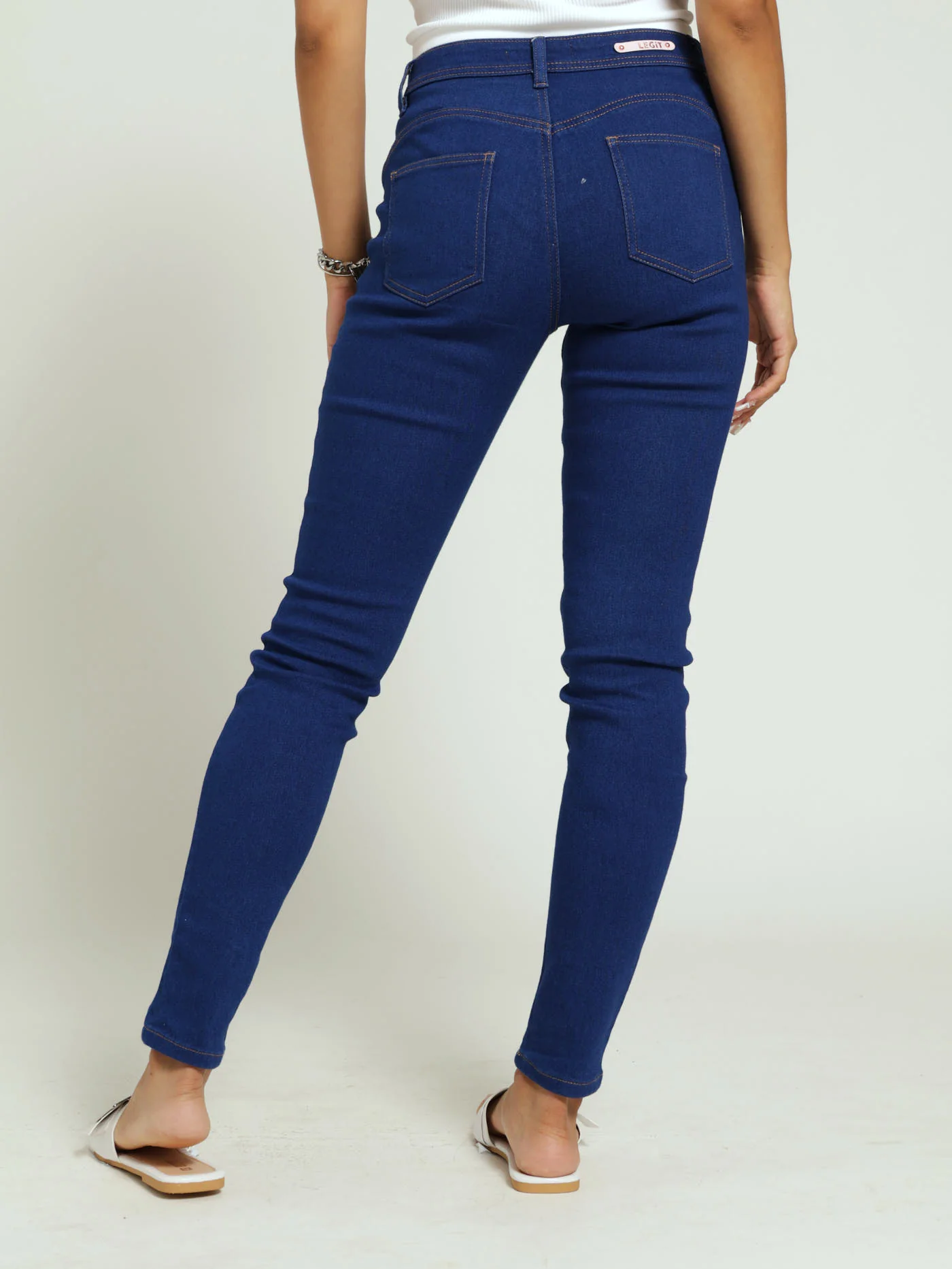 Periwinkle Regular Rise Push-Up Jean - Denim - Image 4