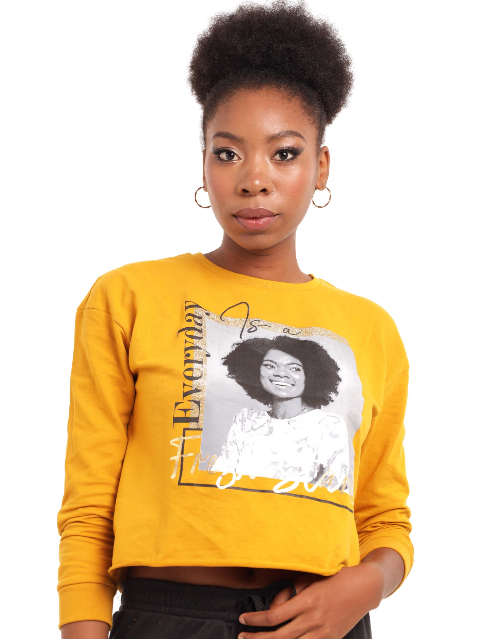 Photo Pullover - Mustard