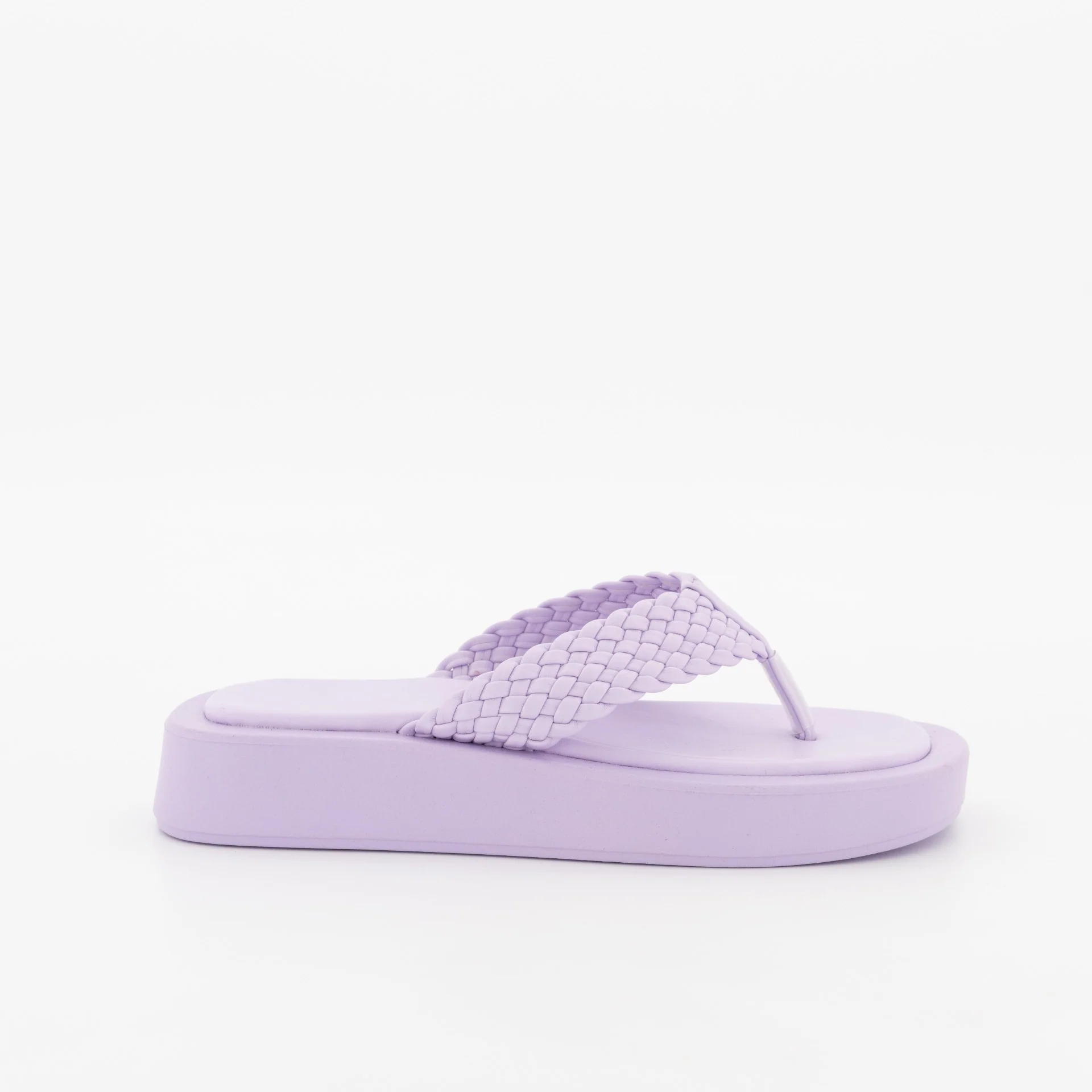 Platform Braided Thong Sandal - Lilac - Image 2