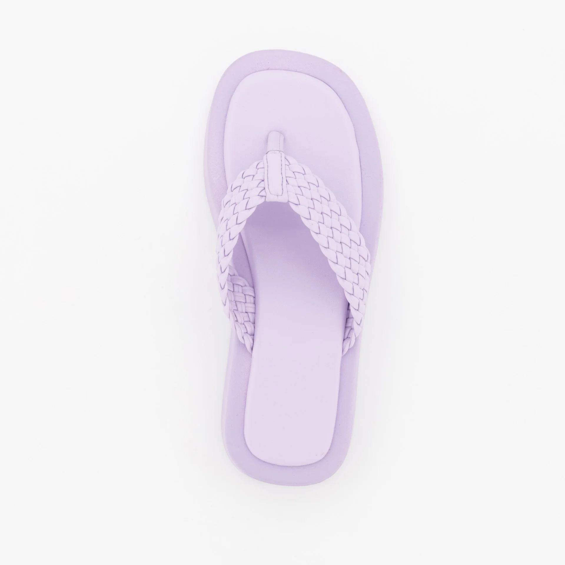 Platform Braided Thong Sandal - Lilac - Image 4