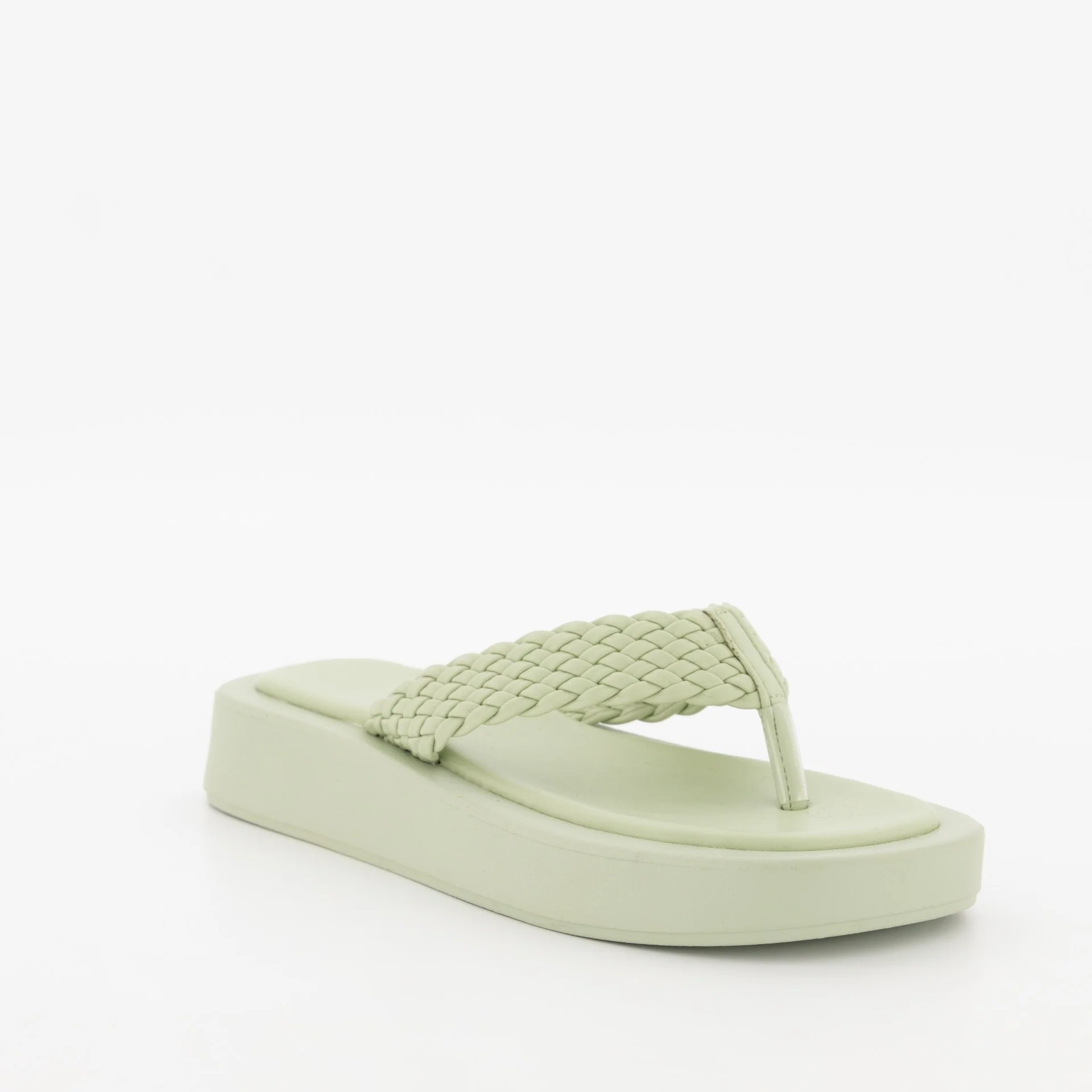 Platform Braided Thong Sandal - Sage