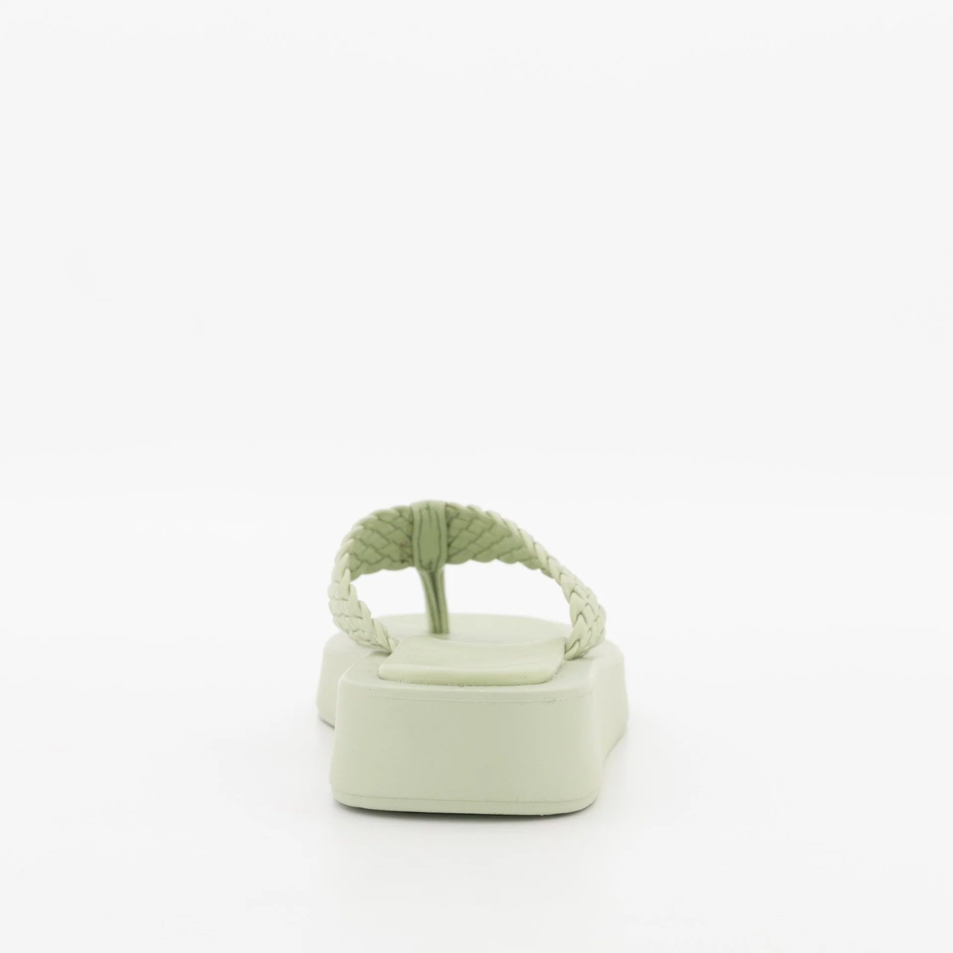 Platform Braided Thong Sandal - Sage - Image 3