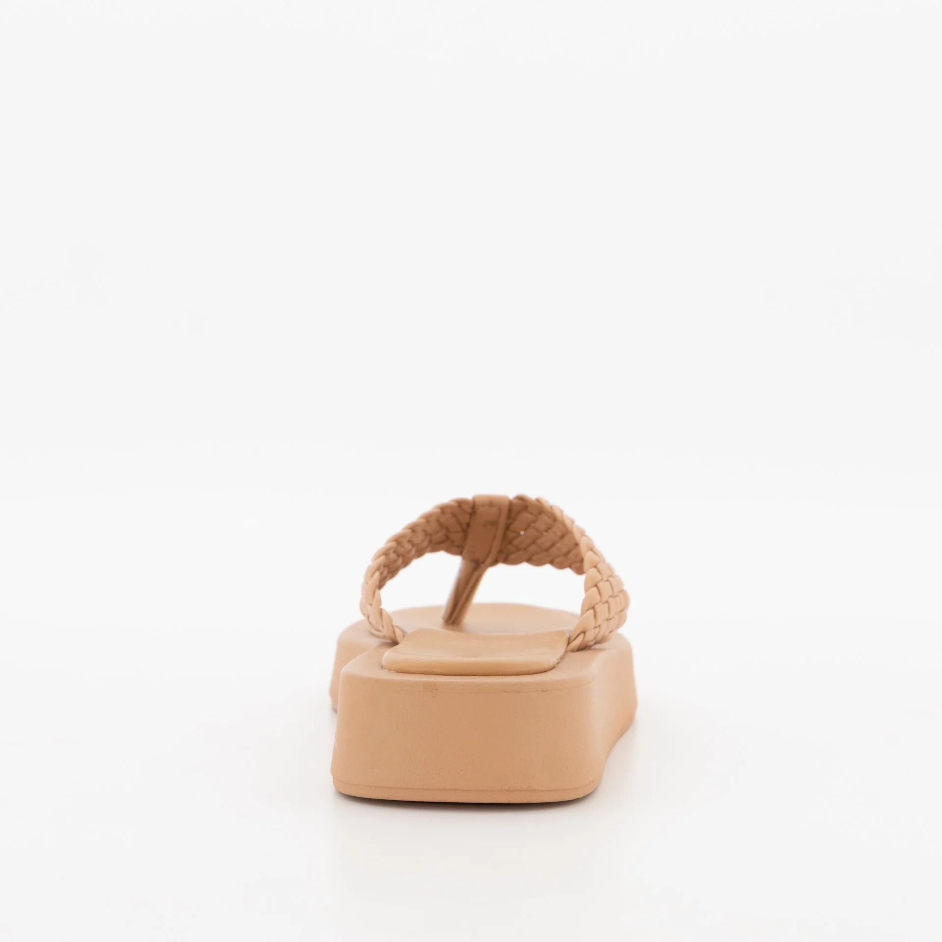 Platform Braided Thong - Tan - Image 3