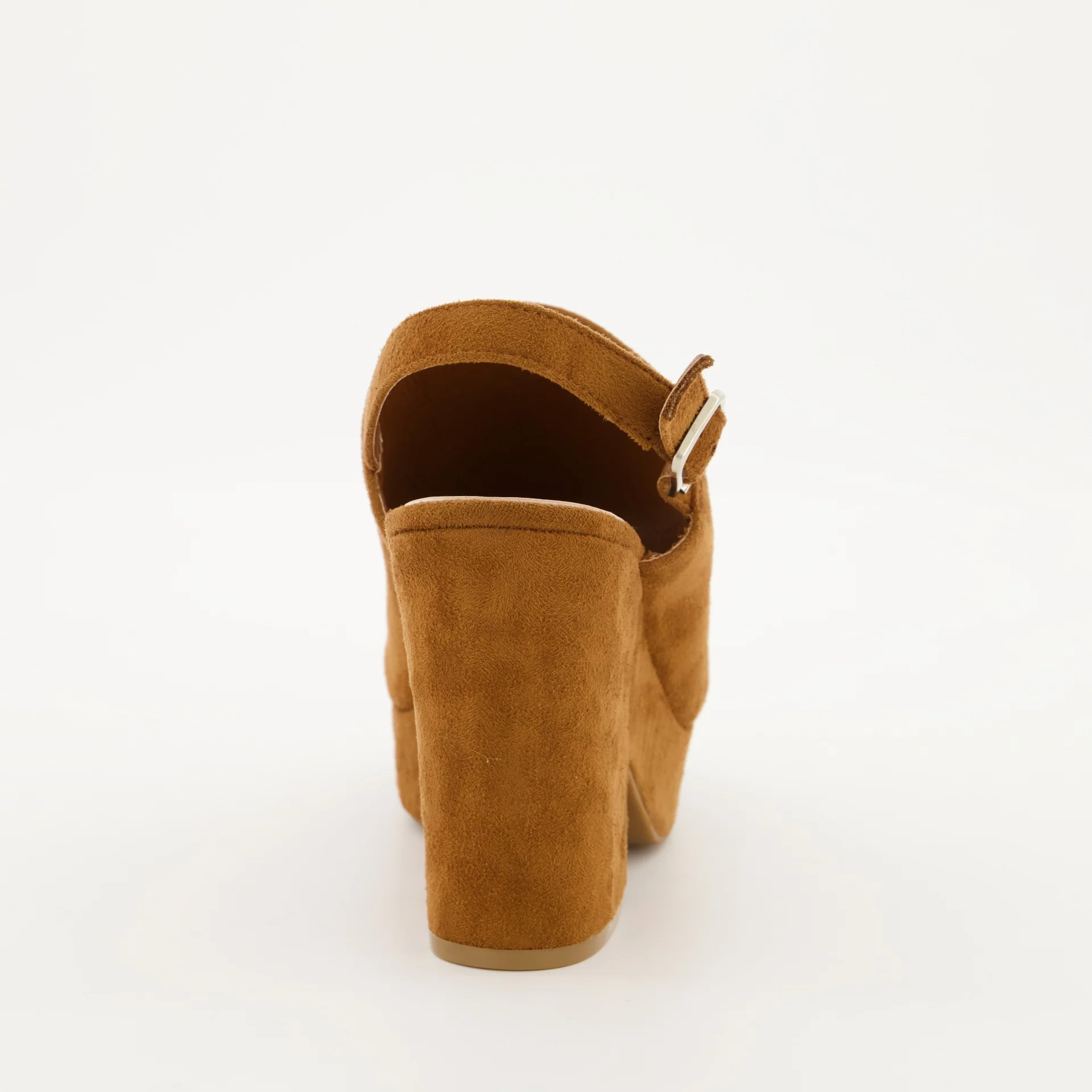 Platform Peep toe Slingback Heel - Tan - Image 6