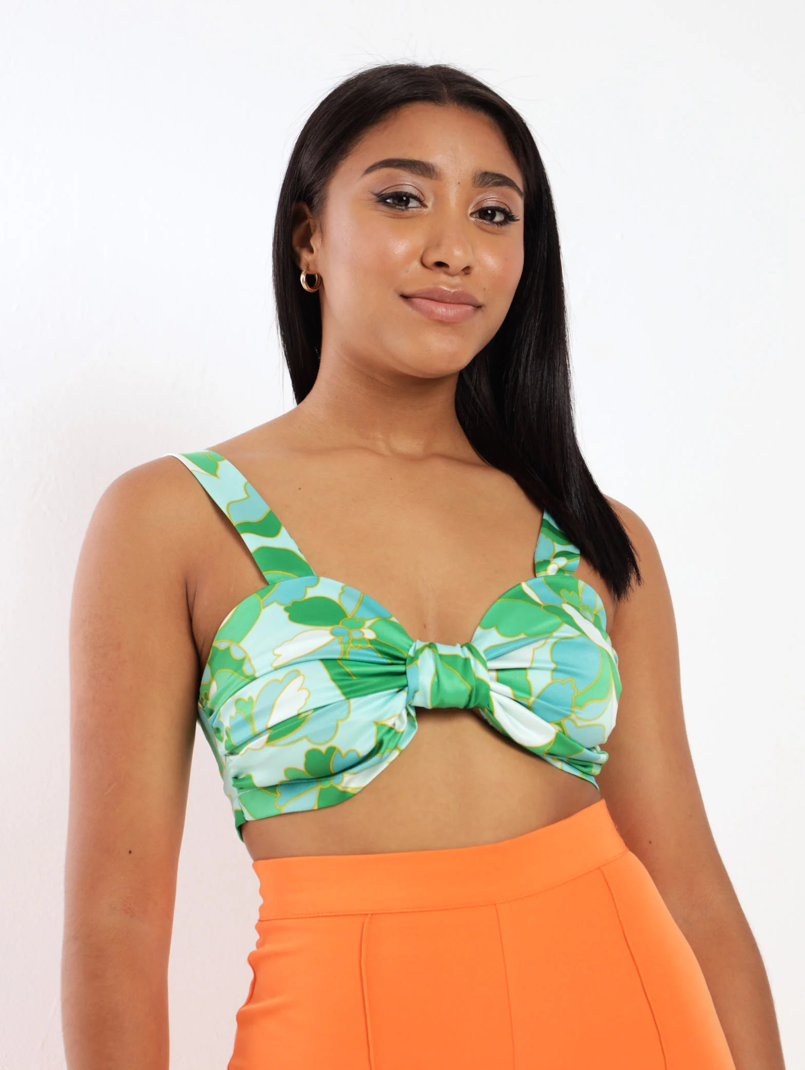 Pleated Bralette Top