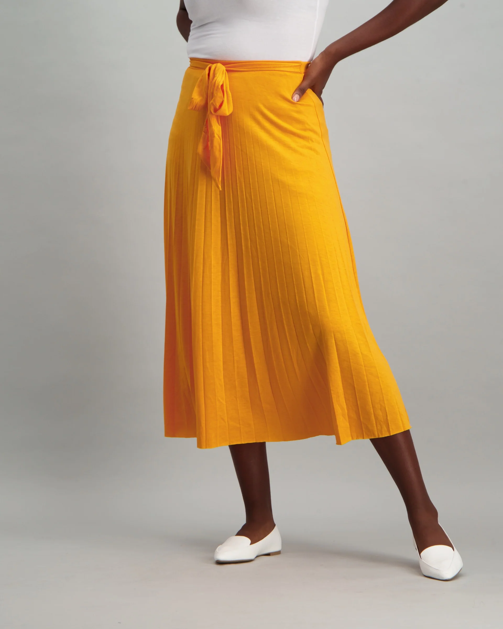 Pleated Skirt - Mustard