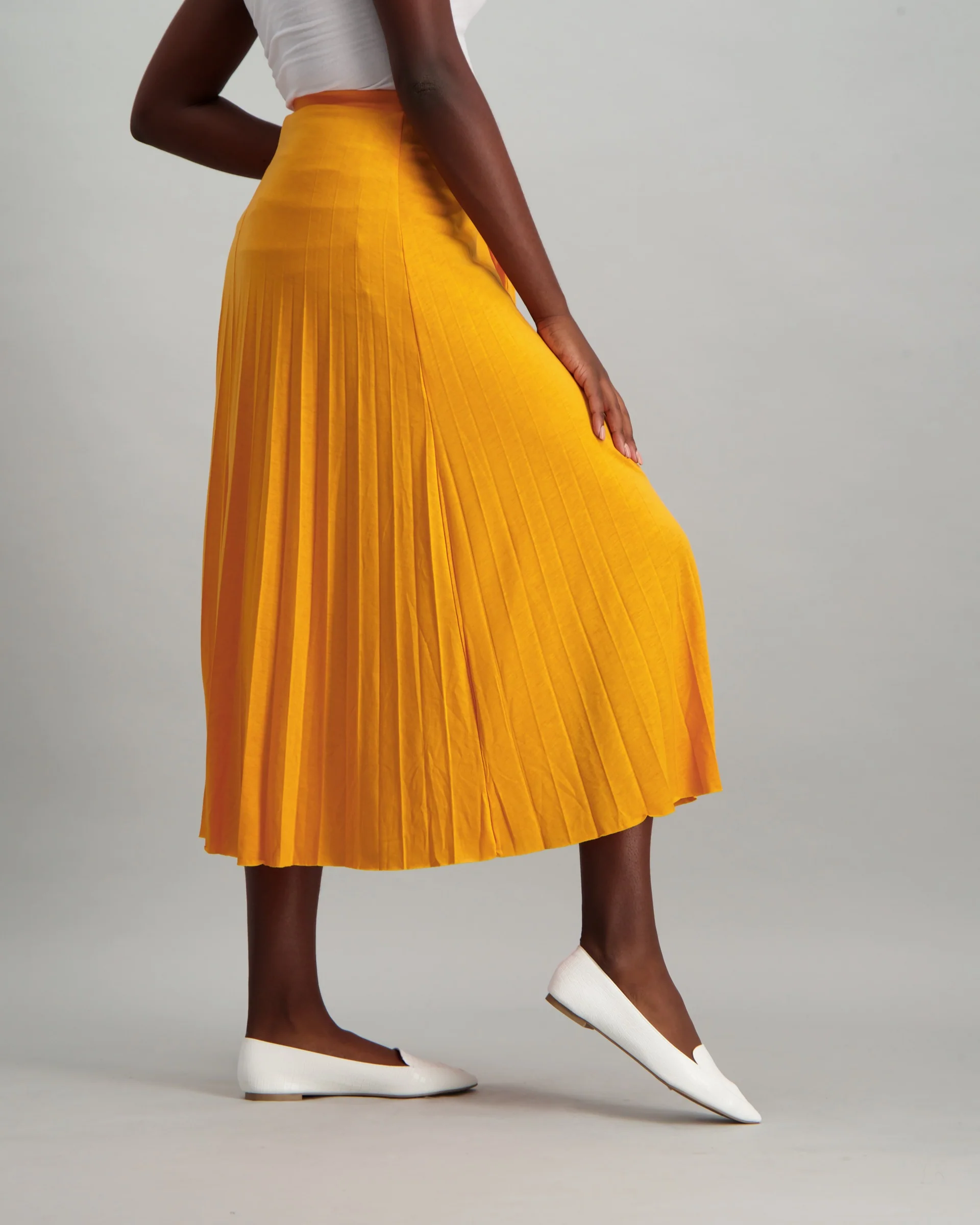 Pleated Skirt - Mustard - Image 2