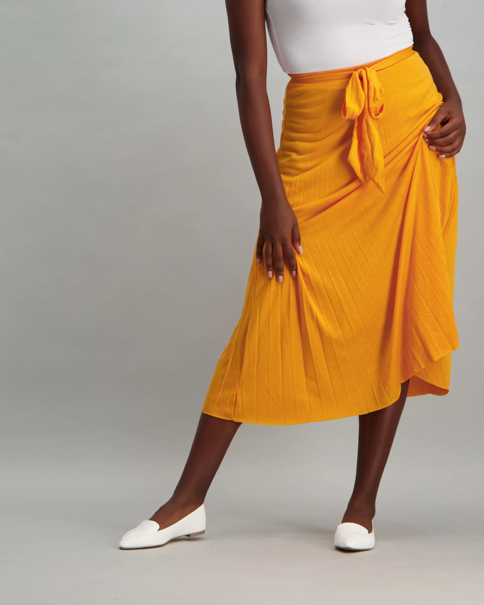 Pleated Skirt - Mustard - Image 4
