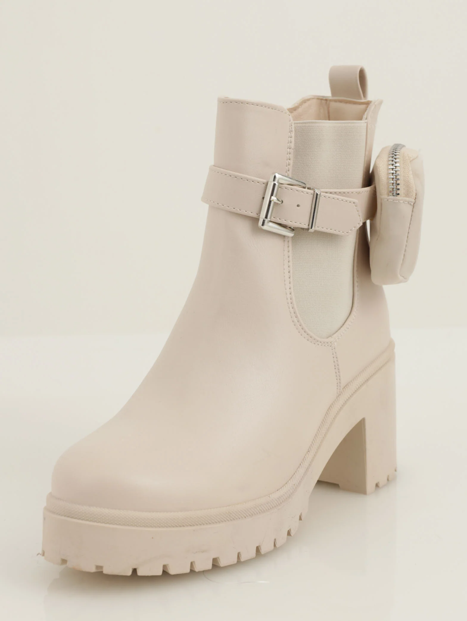Pocket Ankle Boot - Stone
