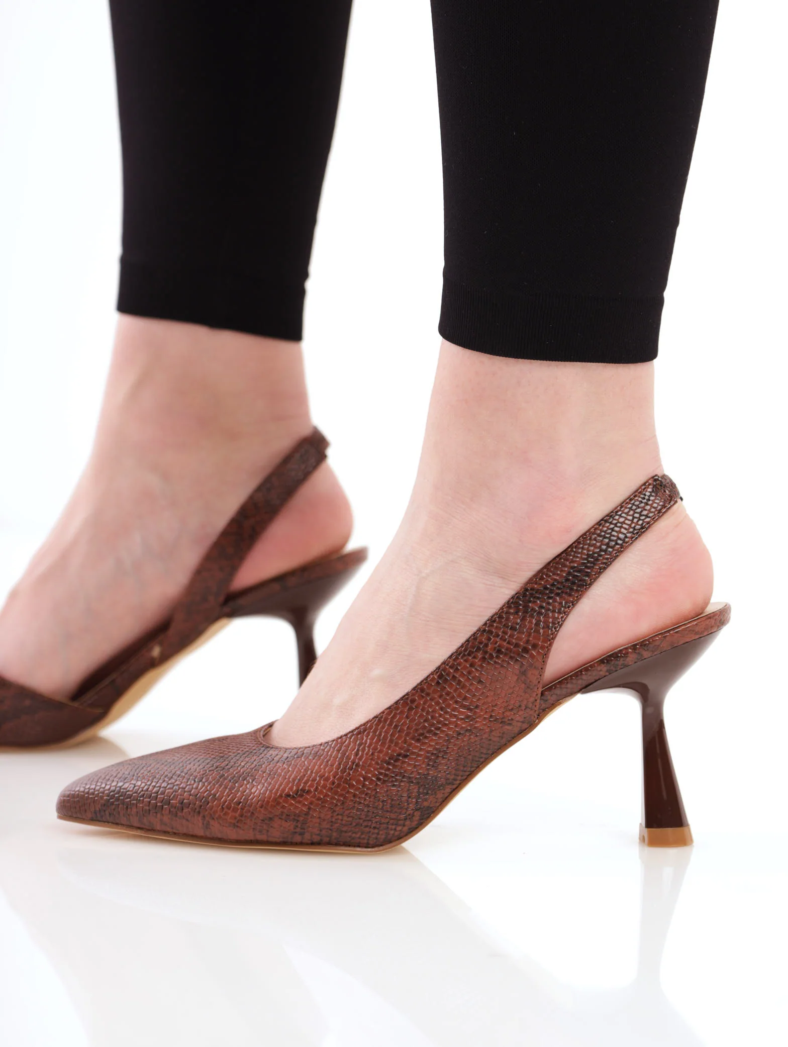 Pointy-Toe Mid Shaped Stiletto Heel - Animal - Image 2