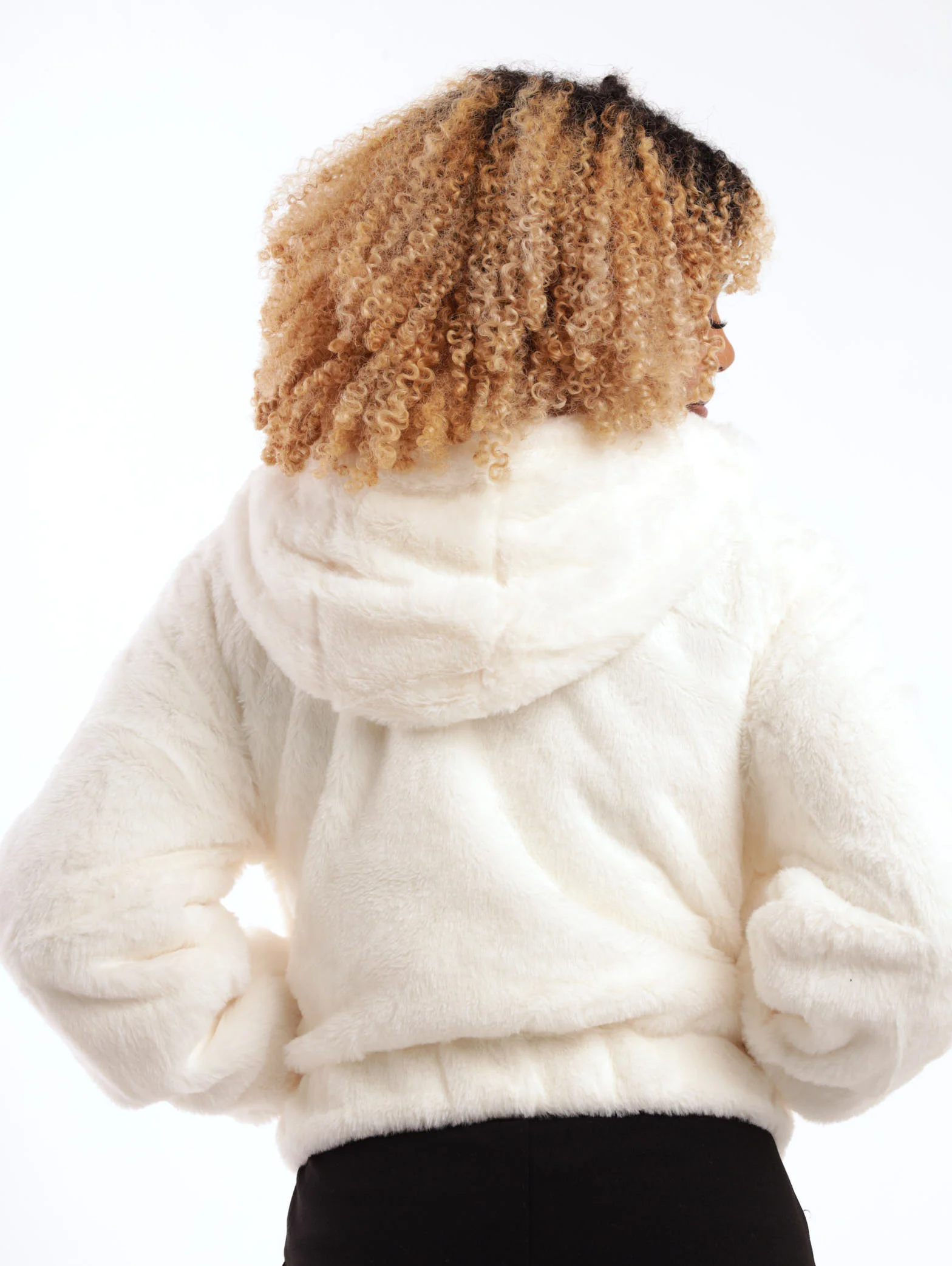 Pollar Bomber Jacket - Cream - Image 3