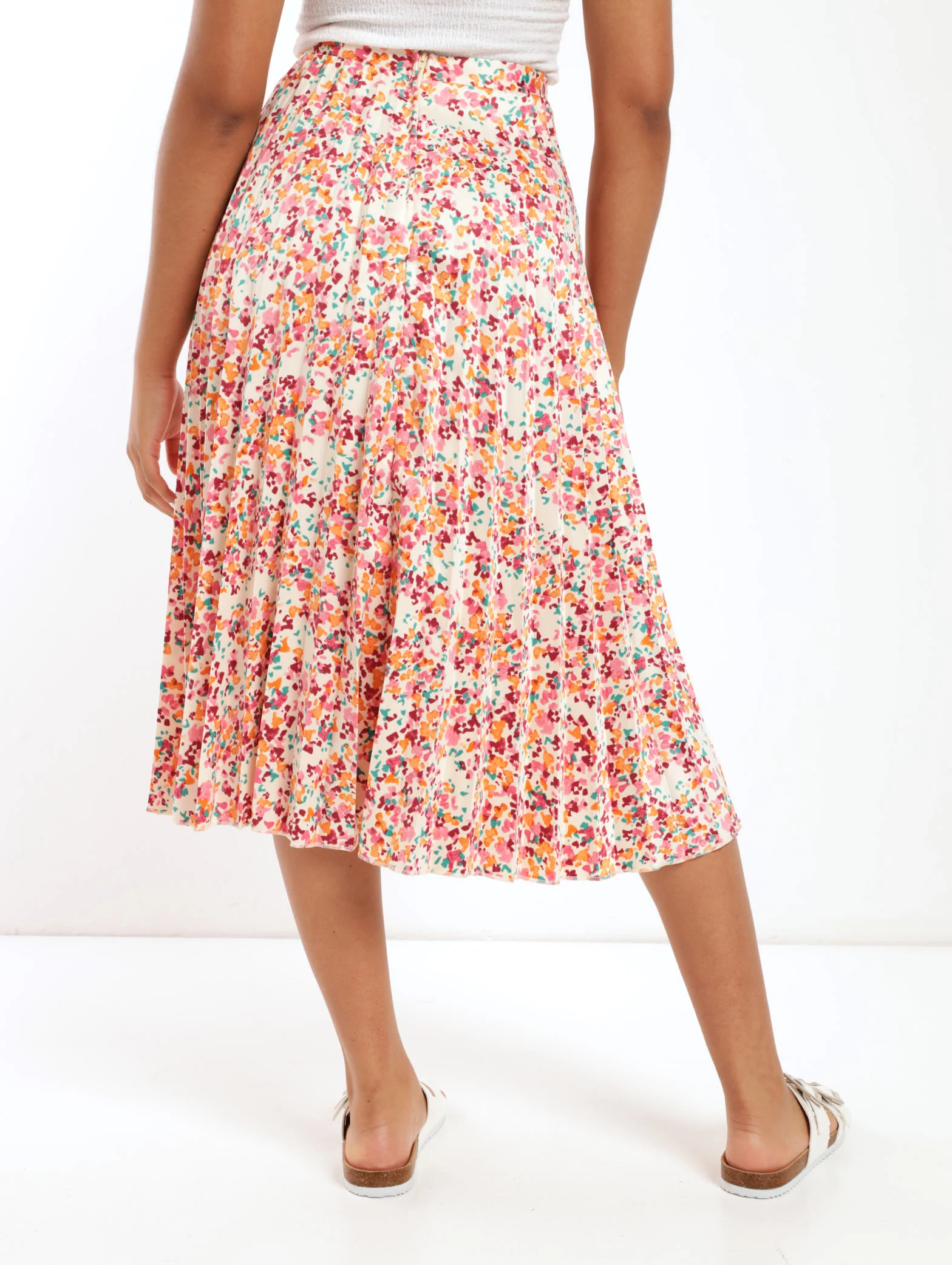 Printed Pleated Midi Skirt - Image 4