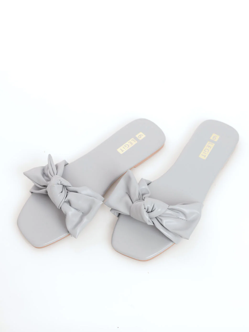 PU Bow Mule Sandal - Sand