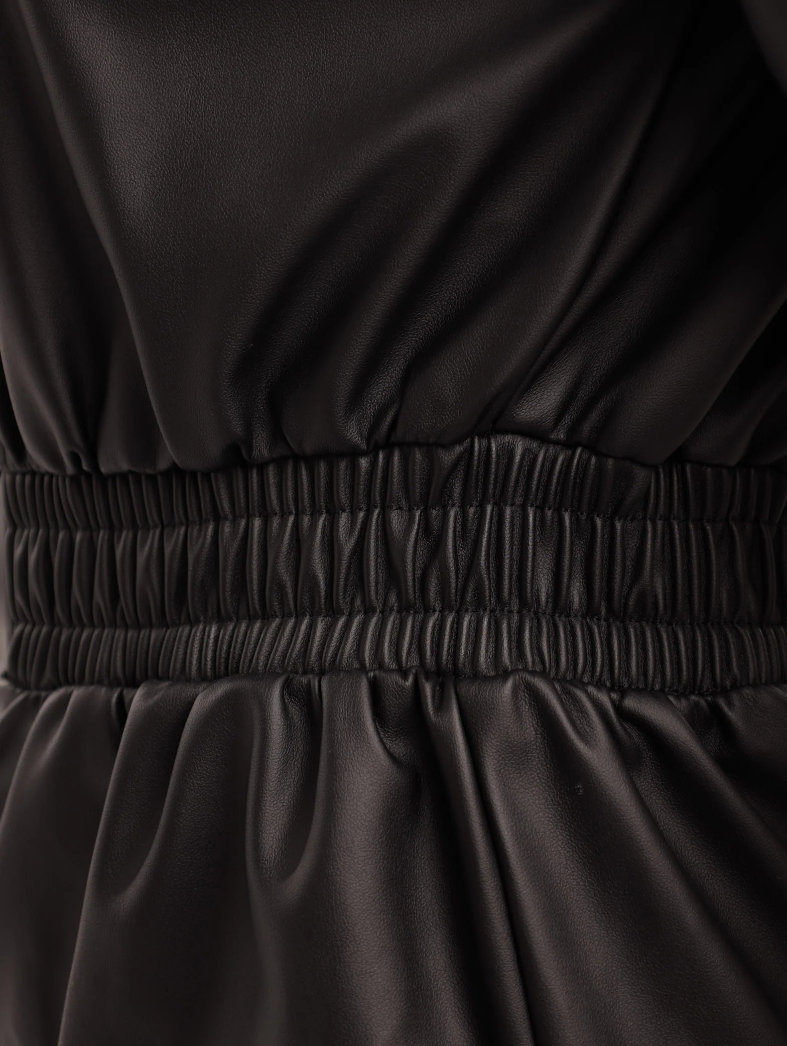 PU Shirtdress - Black - Image 5