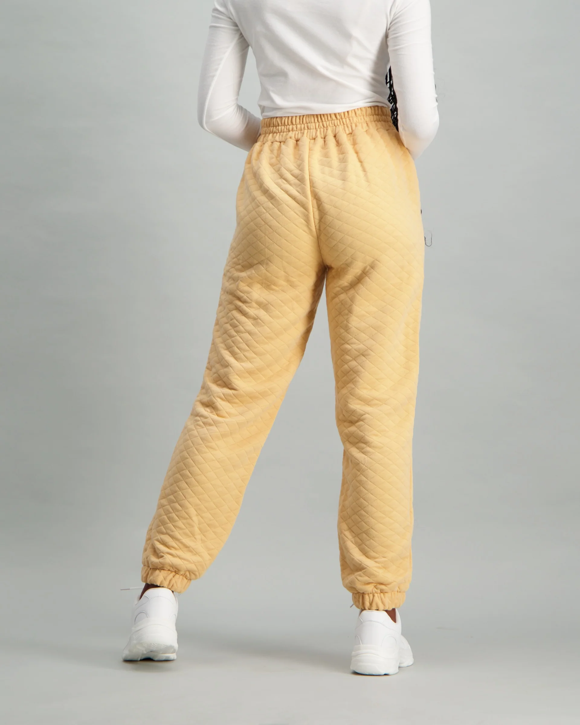 Quilted Jogger - Stone - Image 2