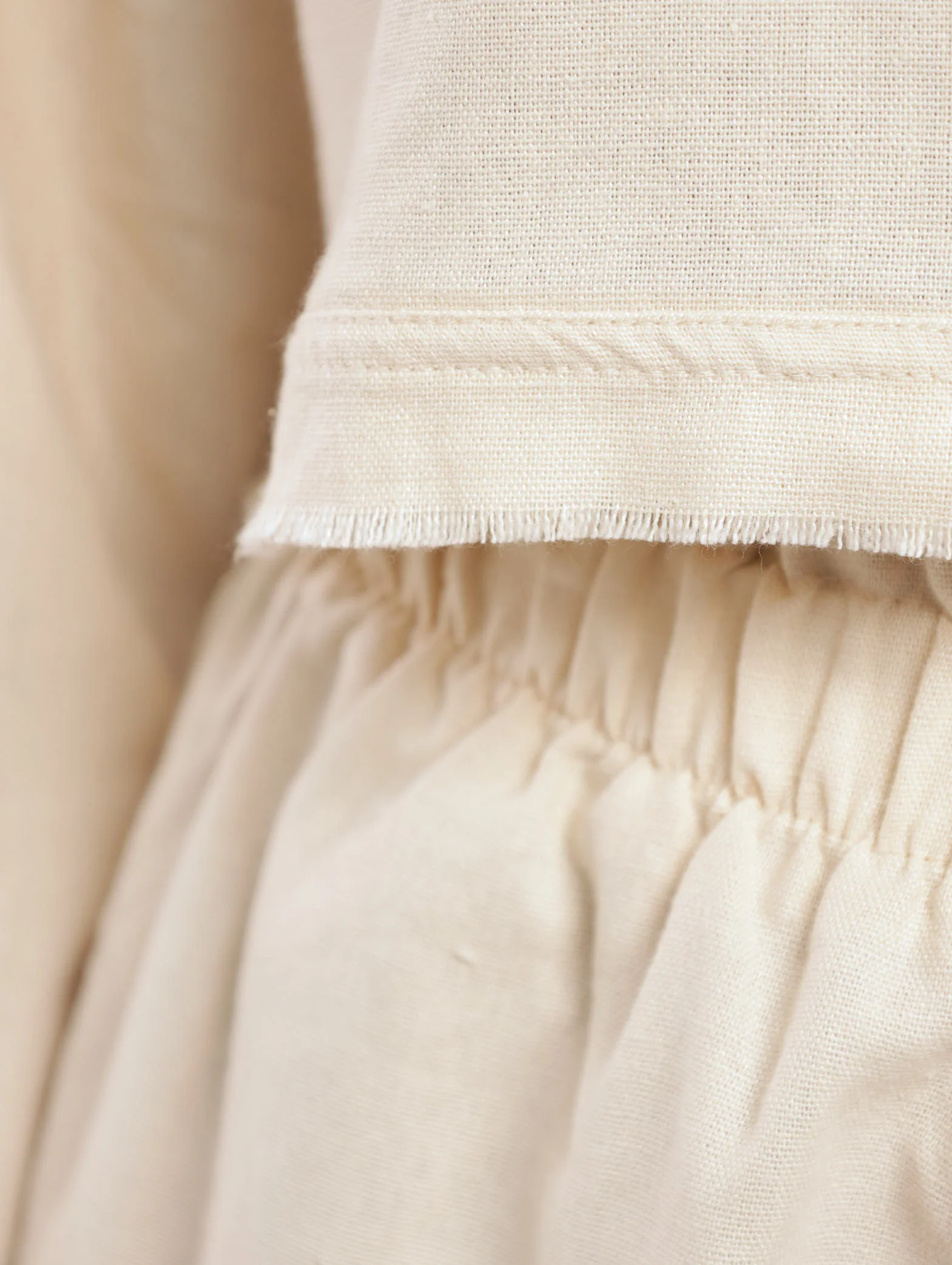 Raw Hem Hoody - Cream - Image 6