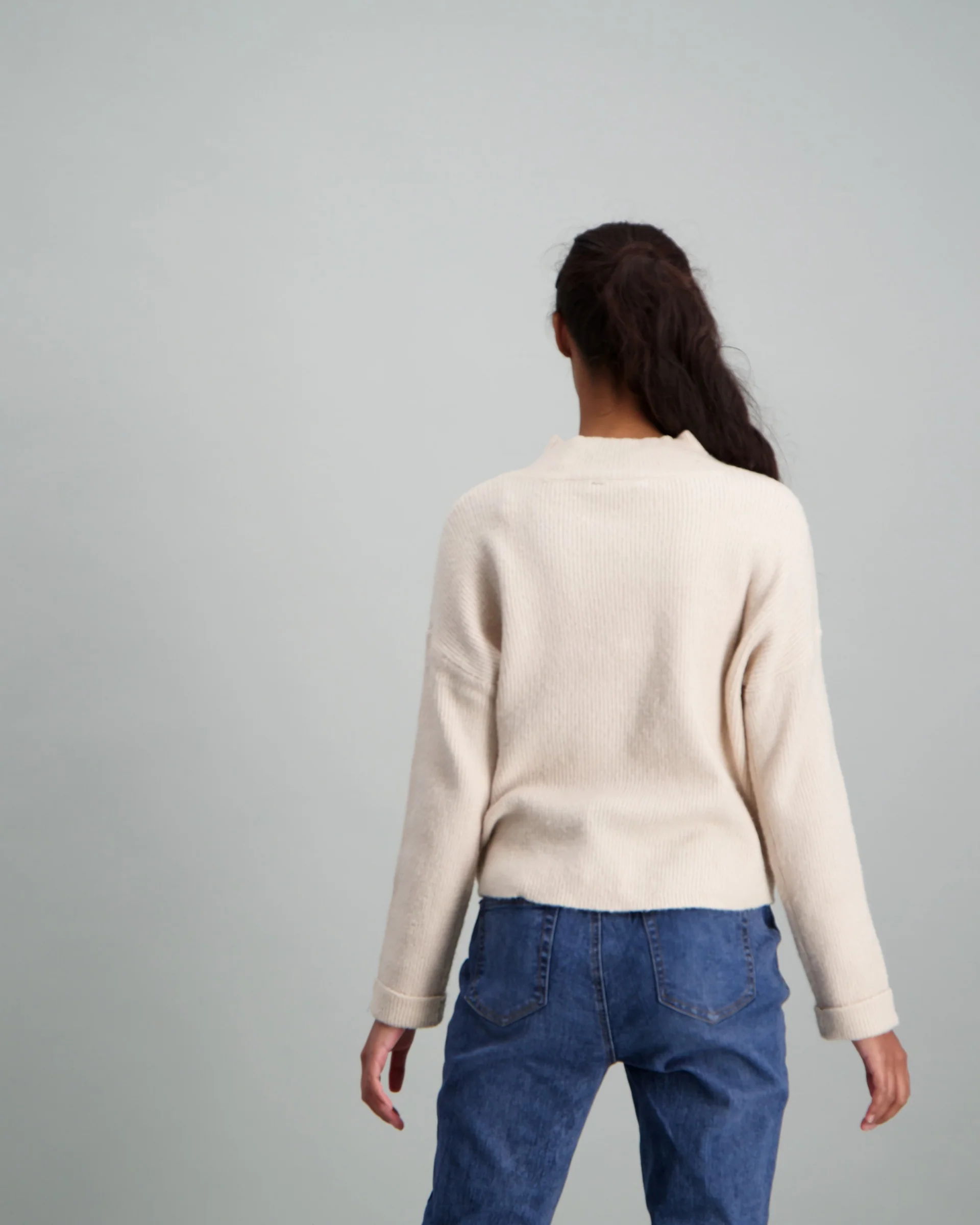 Reverse Knit Turtle Neck Pullover - Image 3
