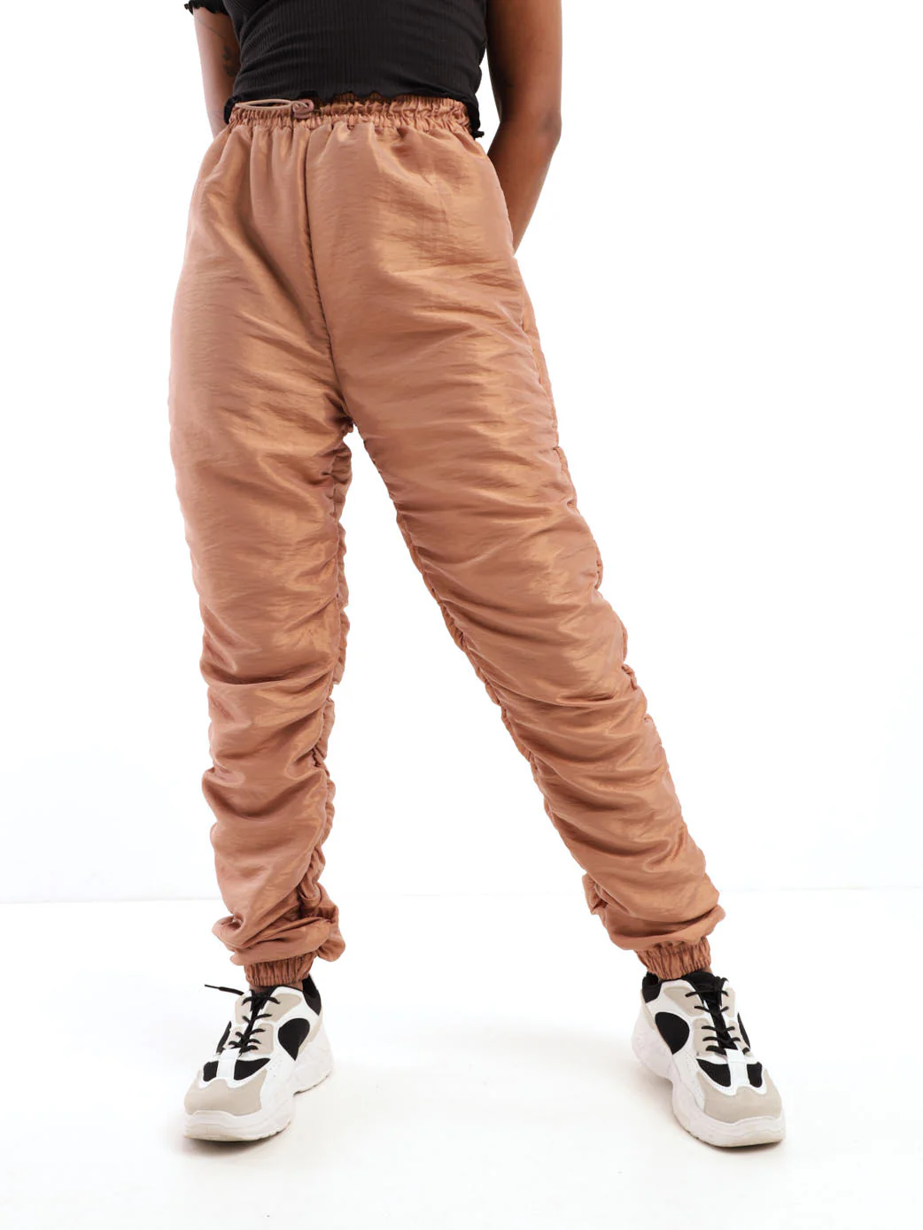 Rouched Jogger - Brown