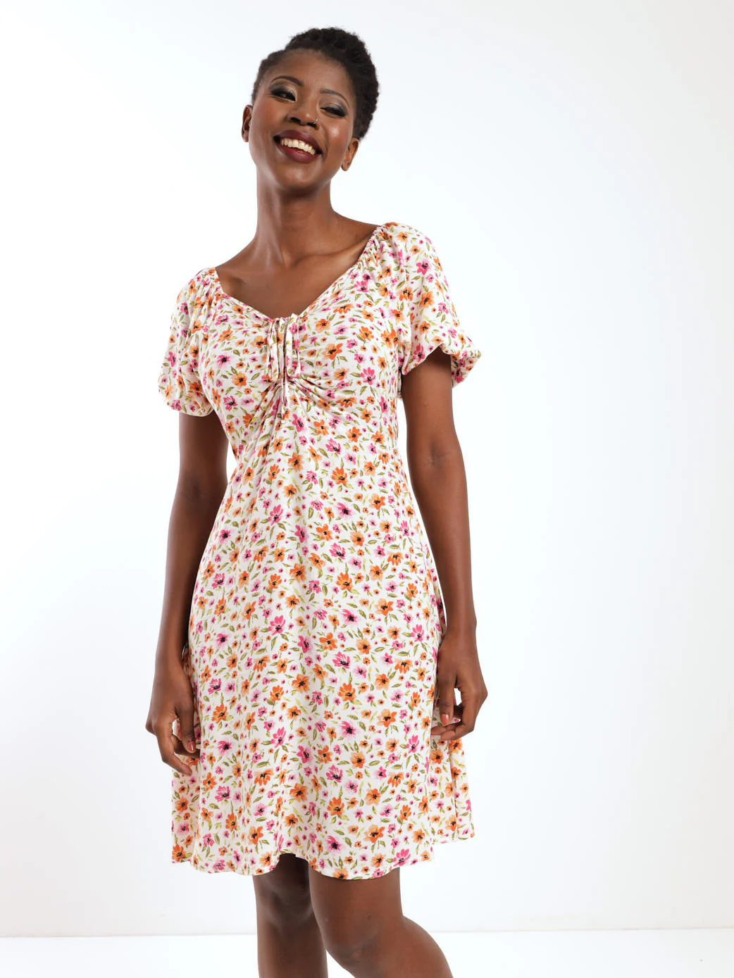 Ruched Tea Dress