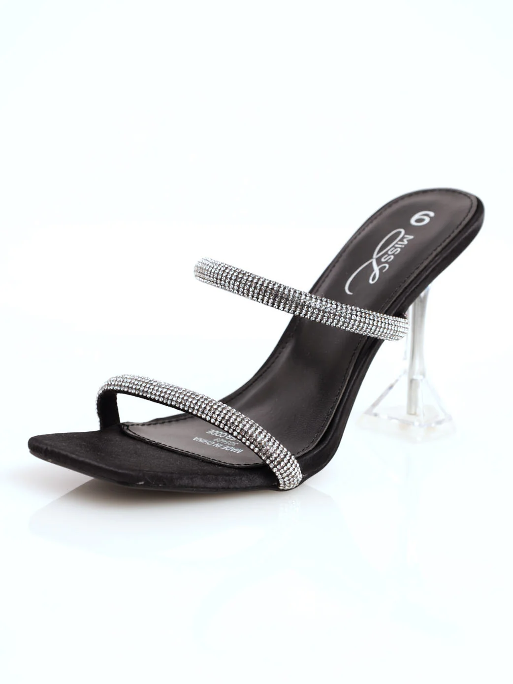Shaped Stiletto Mule Heel - Clear - Image 2