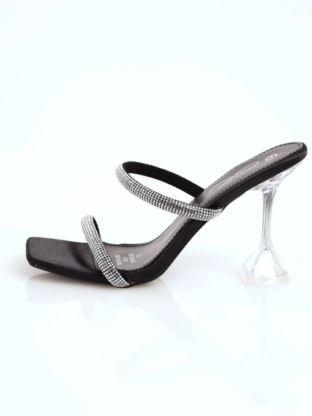 Shaped Stiletto Mule Heel - Clear - Image 3