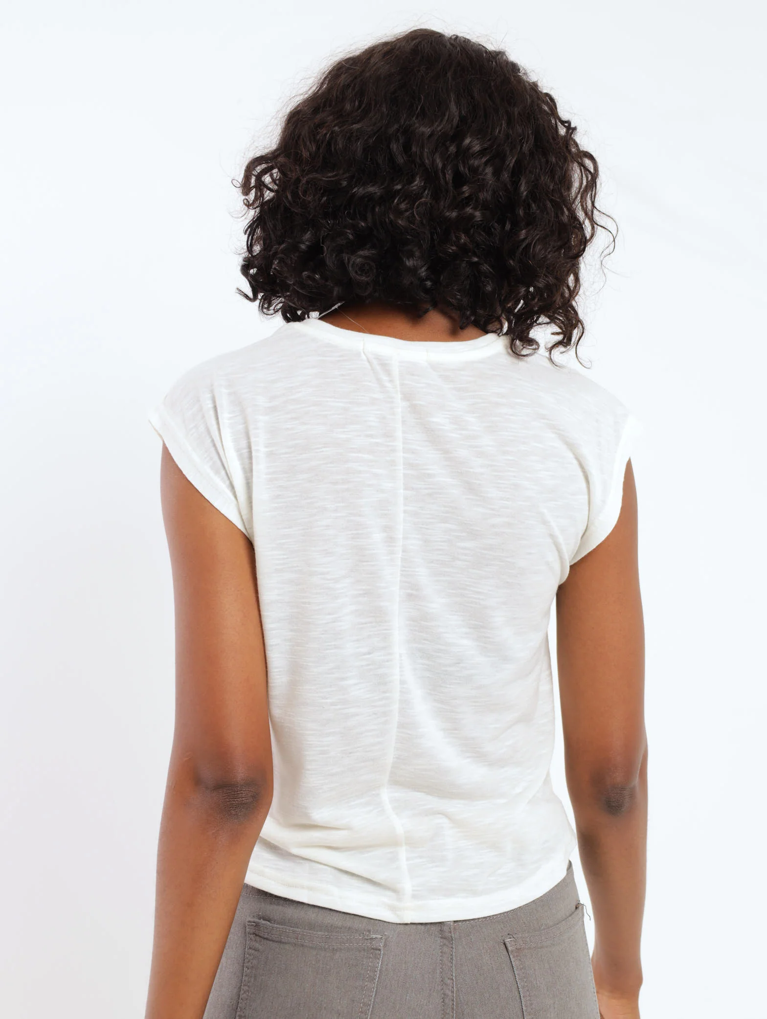 Short Sleeve Icon Top - Cream - Image 3