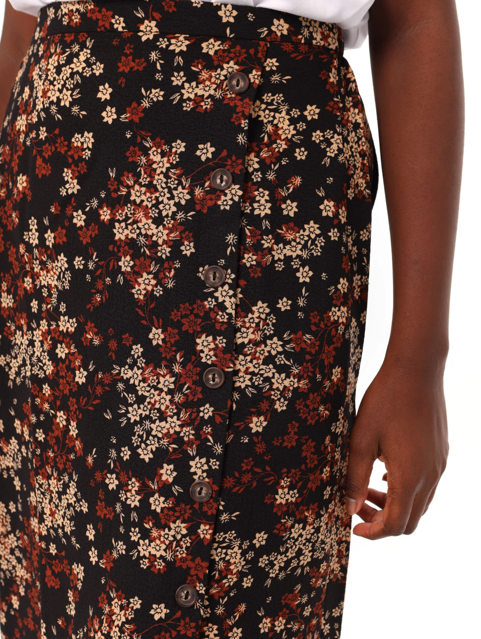 Side Button Midi Skirt - Image 6