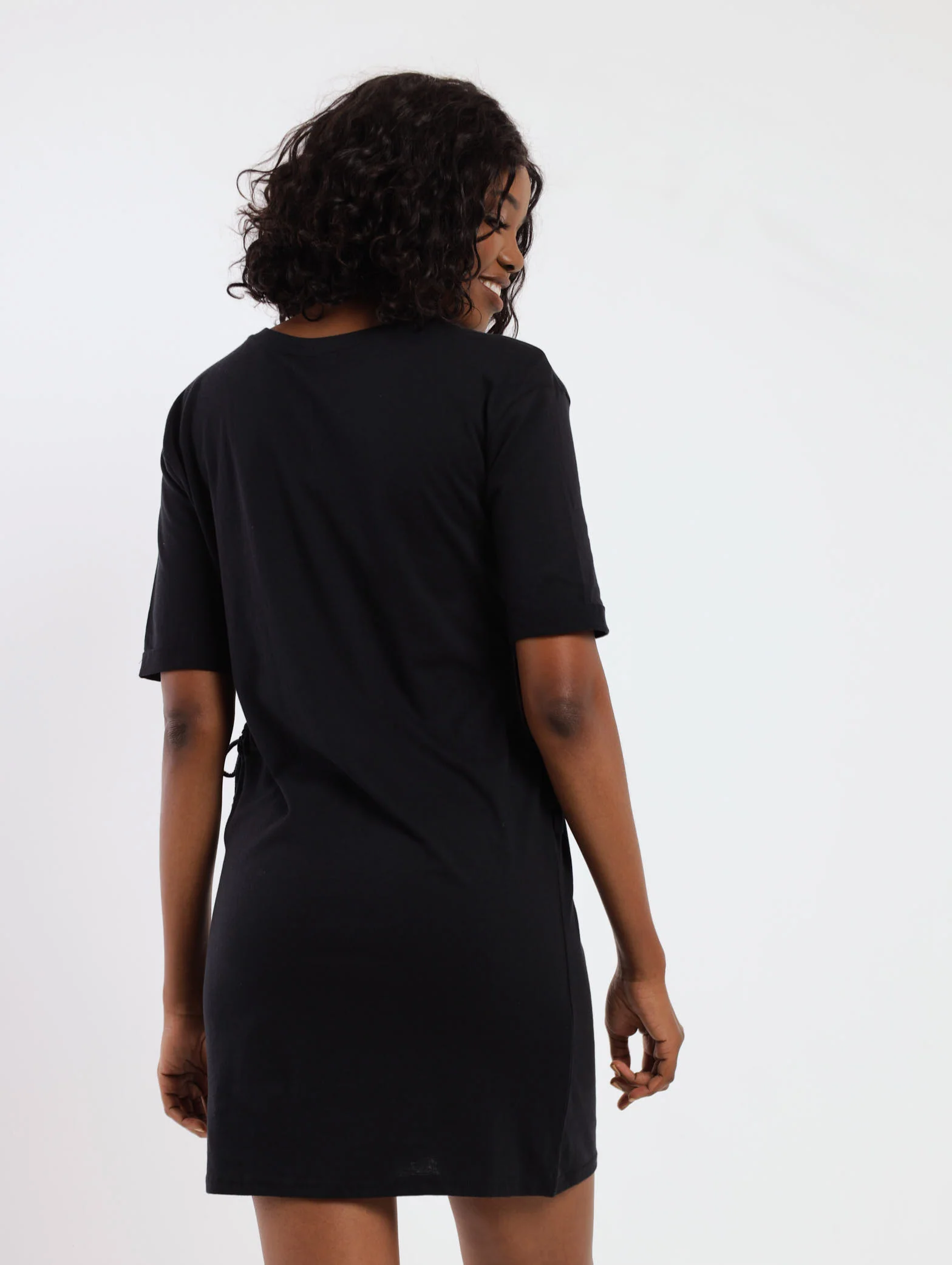 Side Cut Out Dress - Black - Image 4